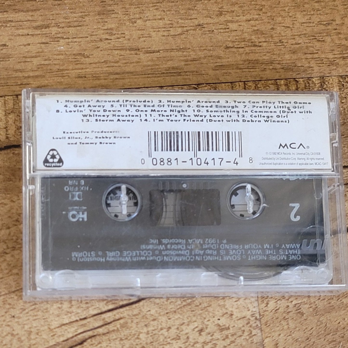 Vtg 1992 Bobby Brown BOBBY Cassette Tape