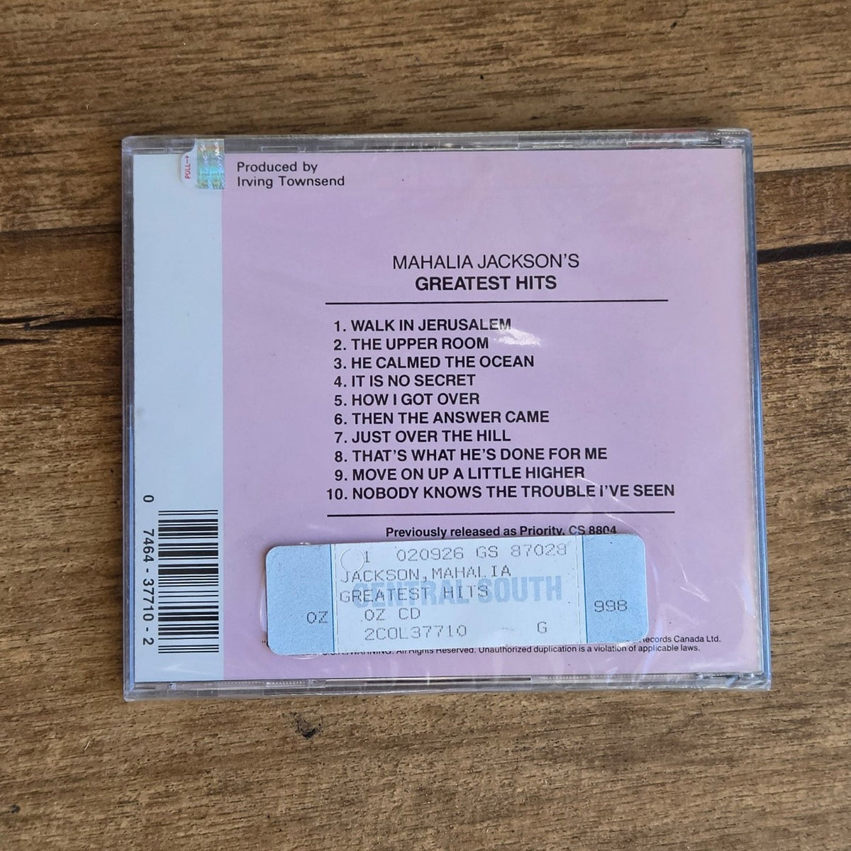 Vtg 1988 Mahalia Jackson's Greatest Hits CD