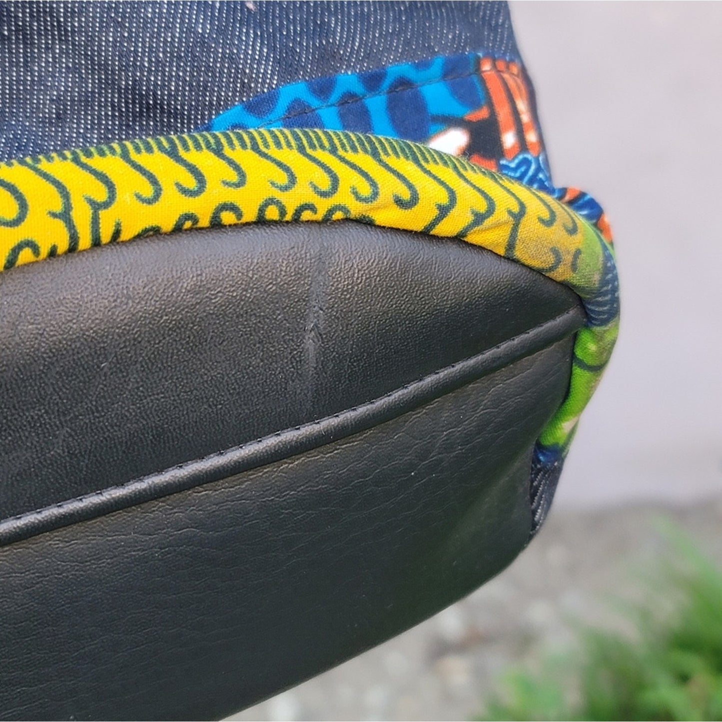 Ghaniaan West African Custom Denim Tote Bag