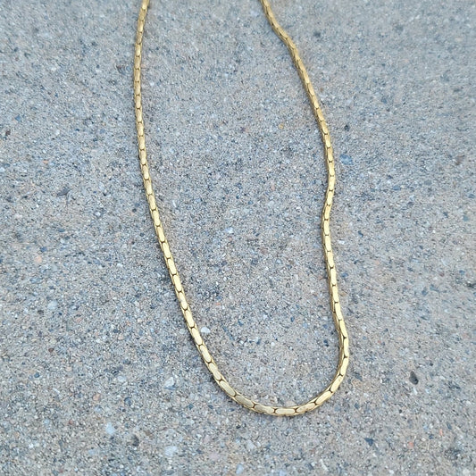 18" Vtg 14k GP Gold Plated Necklace