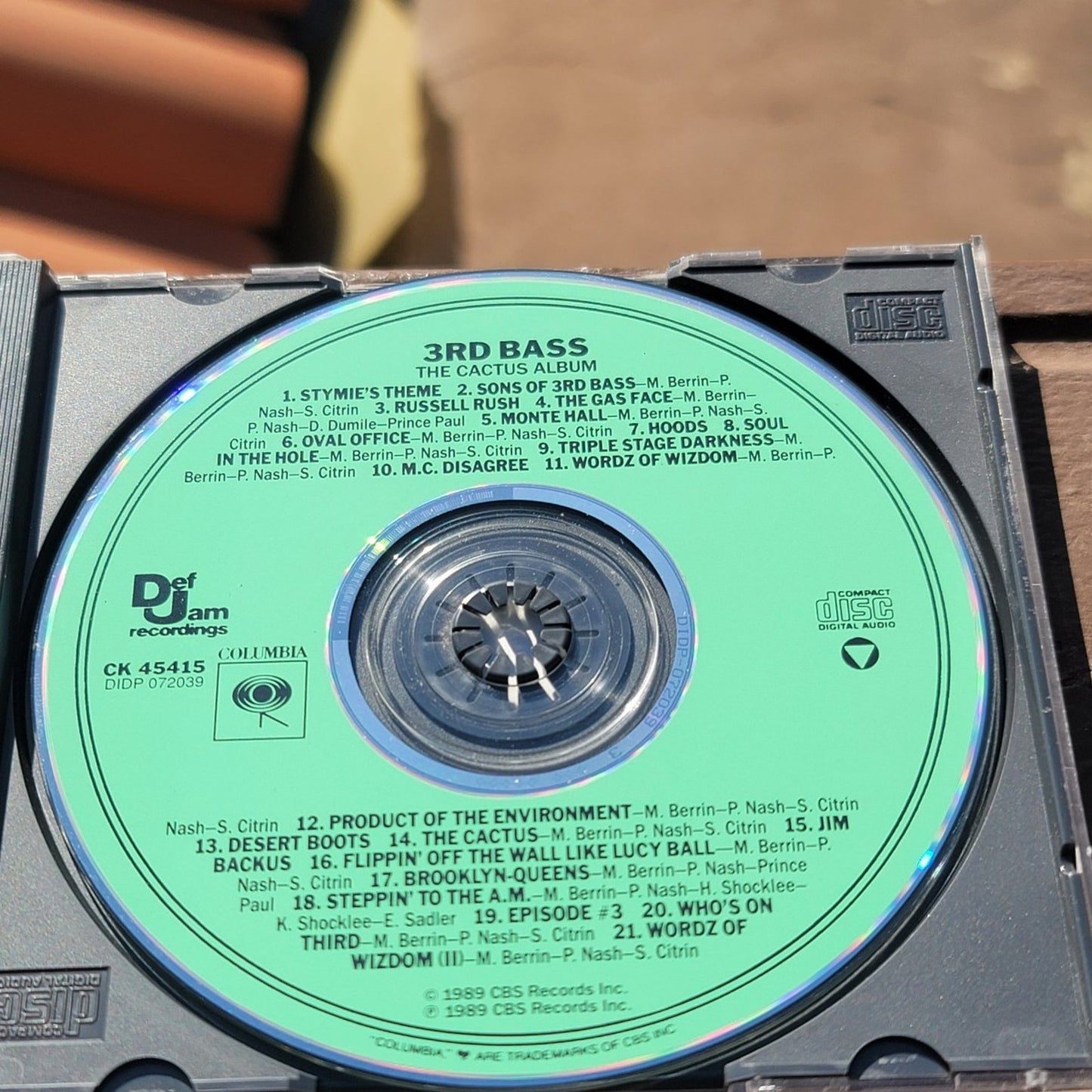 Vtg 1989 3rd Bass The Cactus Cee/d CD
