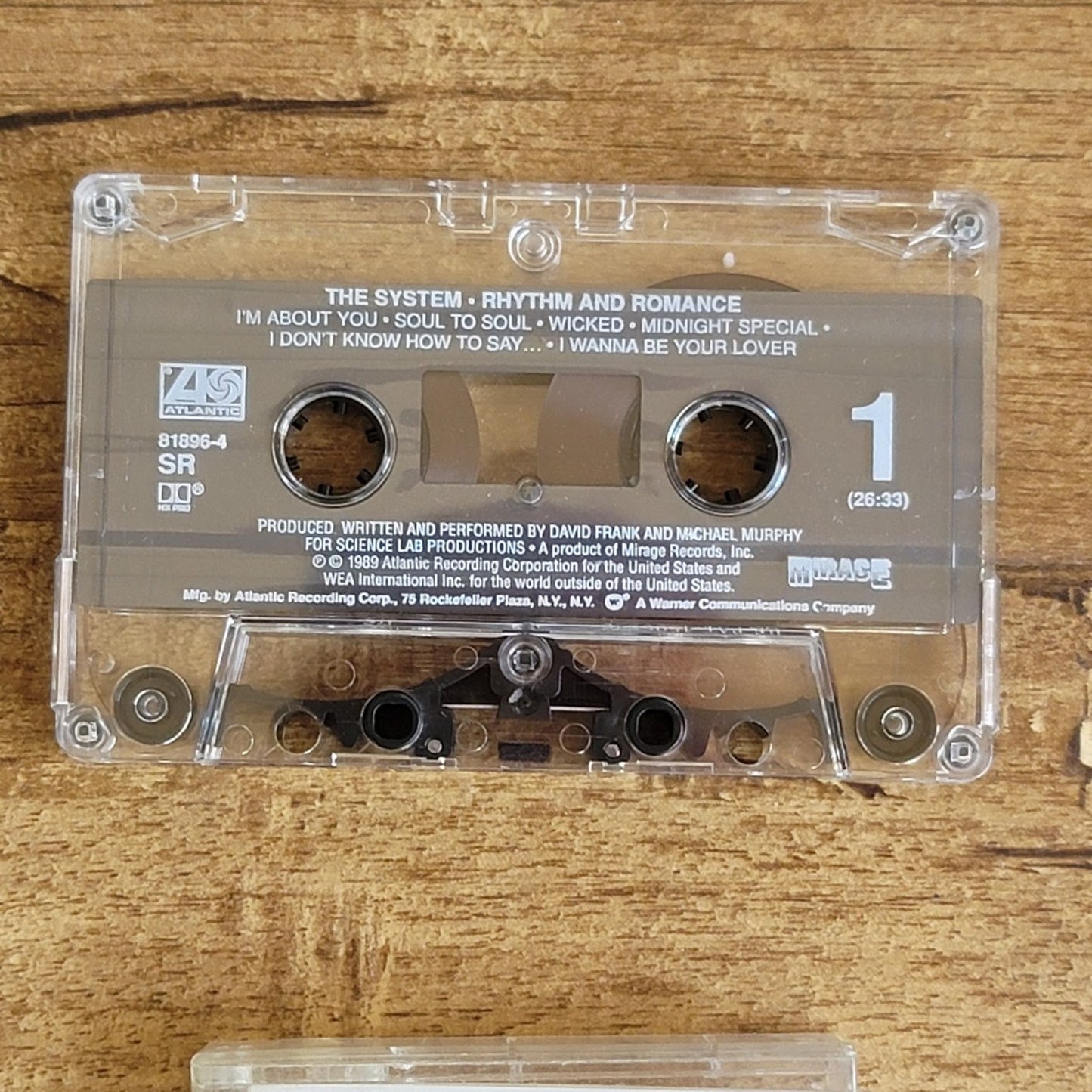 Vtg 1989 The System RHYTHM AND ROMANCE Cassette Tape