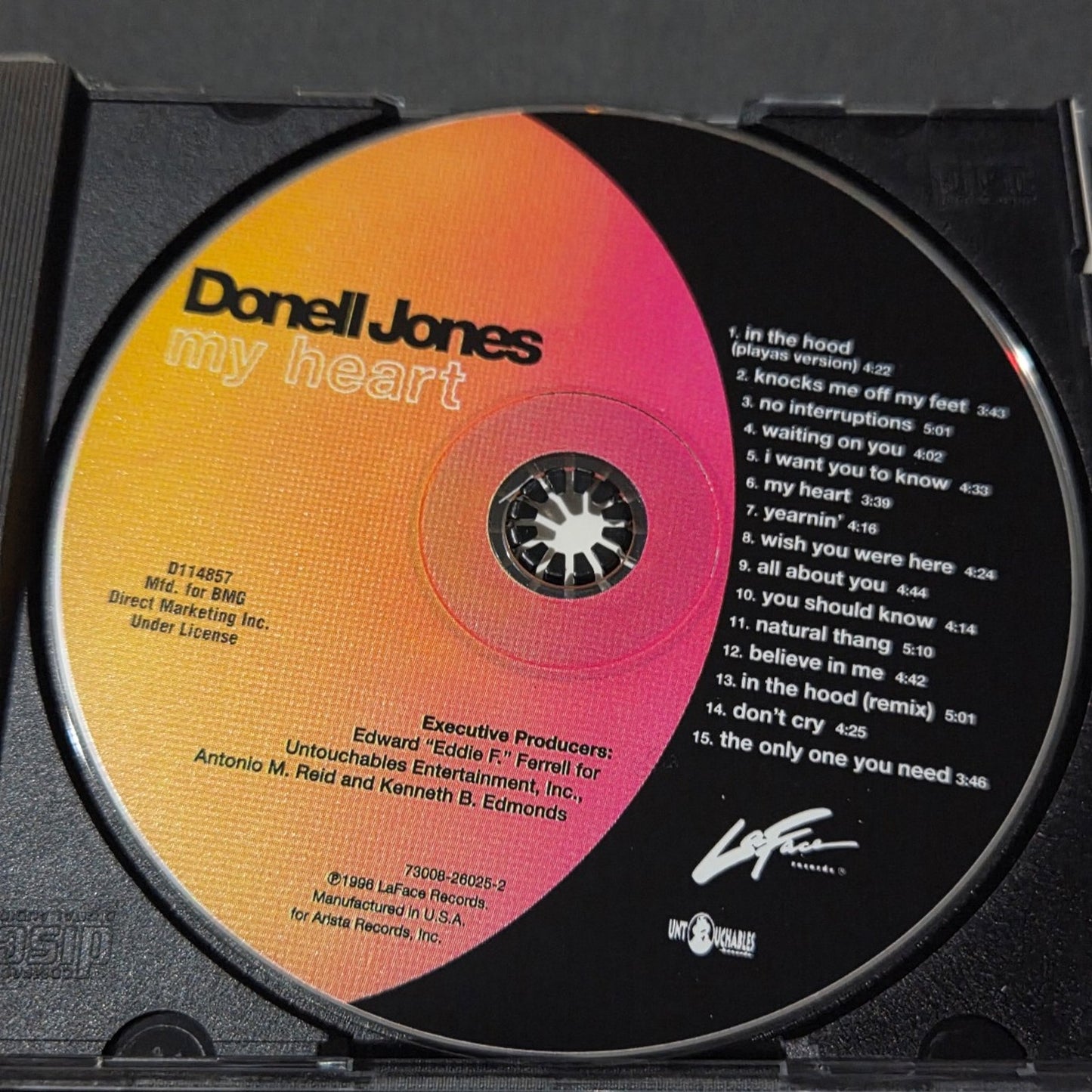 Vtg 1996 Donnell Jones MY HEART CD