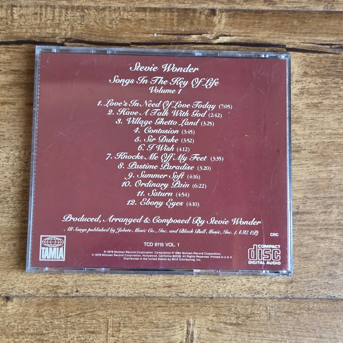 Vtg 1984 Stevie Wonder SONGS IN THE KEY OF LIFE Vol 1 CD