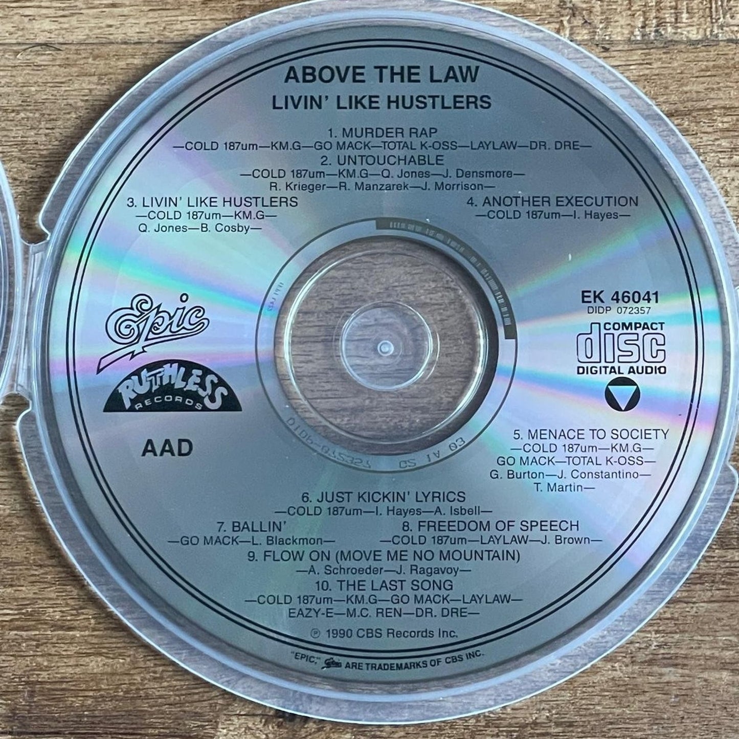 Vtg 1990 Above The Law LIVIN' LIKE HUSTLERS CD RAP HIP HOP