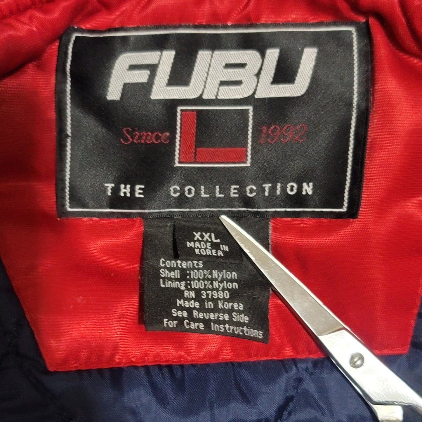 Vtg FUBU Satin Bomber Jacket