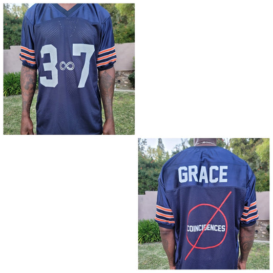 Continual Coincidences Brand Upcycled Vintage Football Jersey GRACE