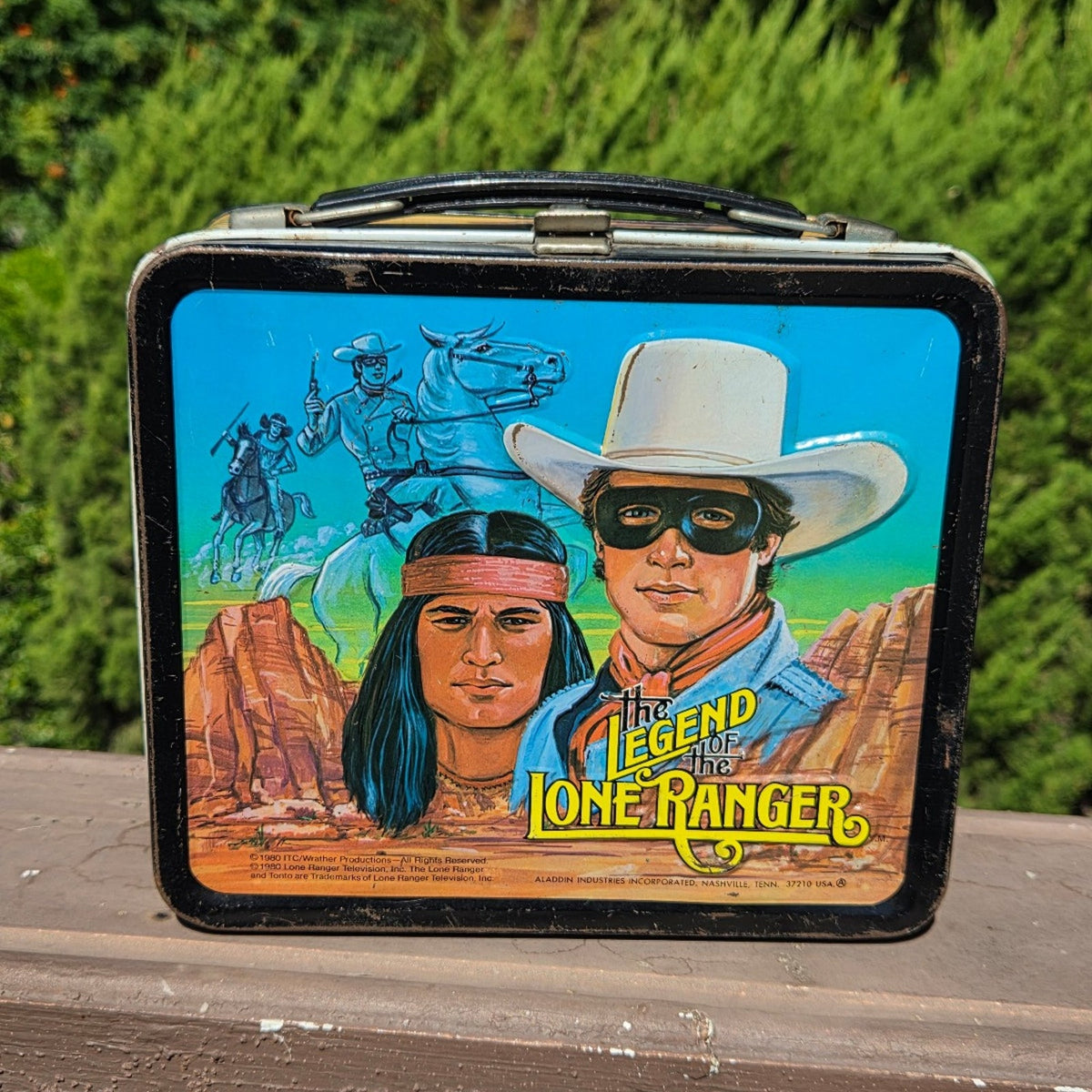 Vtg 1980 Aladdin The Legend Of The Lone Ranger Metal Lunch Box