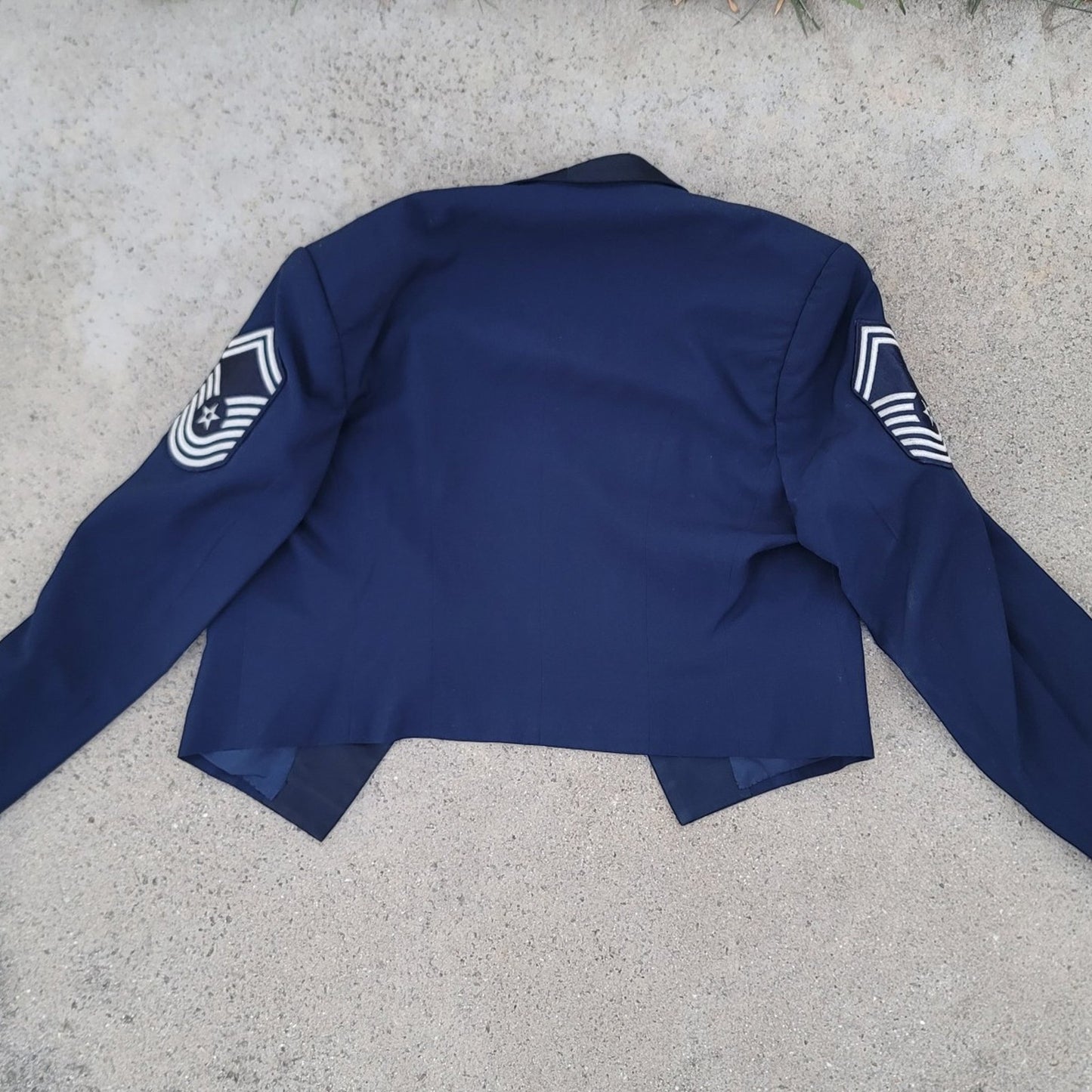 Vtg 1980s US Air Force Chief Master Sergeant Cropped  Military Jacket