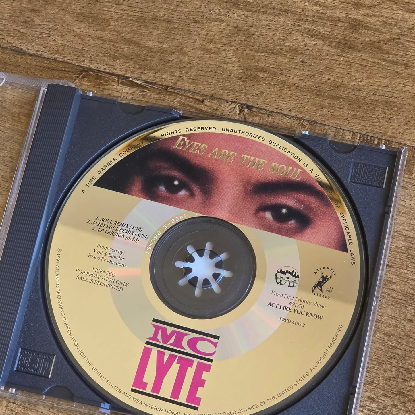 Vtg 1991 MC LYTE EYES ARE THE SOUL MAXI SINGLE PROMO CD RAP HIP HOP