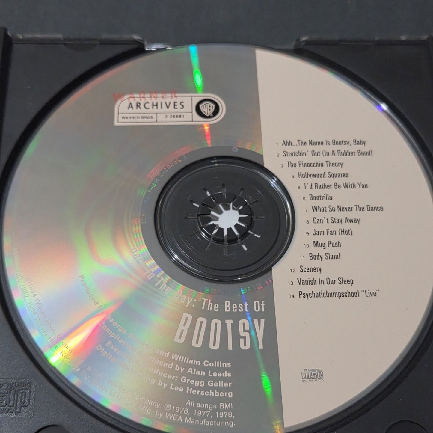 Vtg 1994  Bootsy Collins Back In the Day: The Best Of...CD
