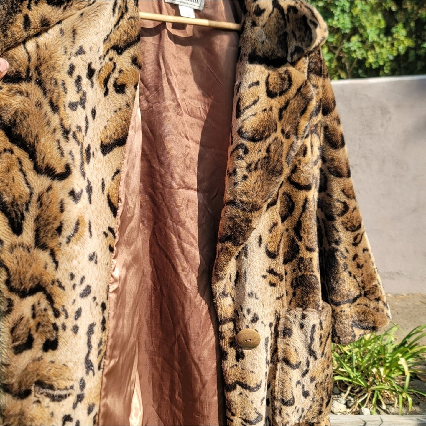 Vtg Clotherie Phoenix Animal Print Faux Fur Coat