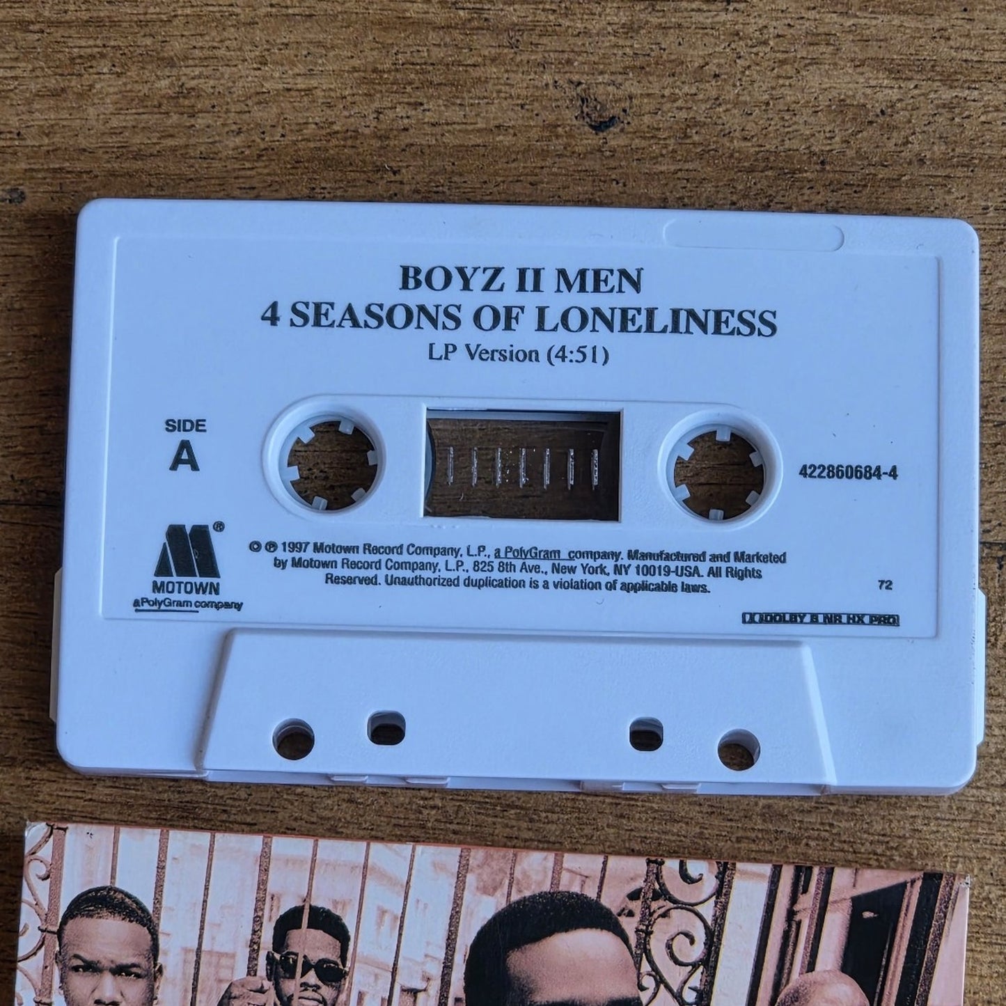 Vtg 1997 Boyz II Men 4 Seasons of Loneliness Cassette Tape Single