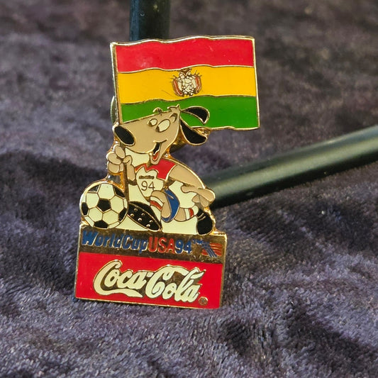 Vtg 1994 Coca-Cola BOLIVIA World Cup Soccer Pin