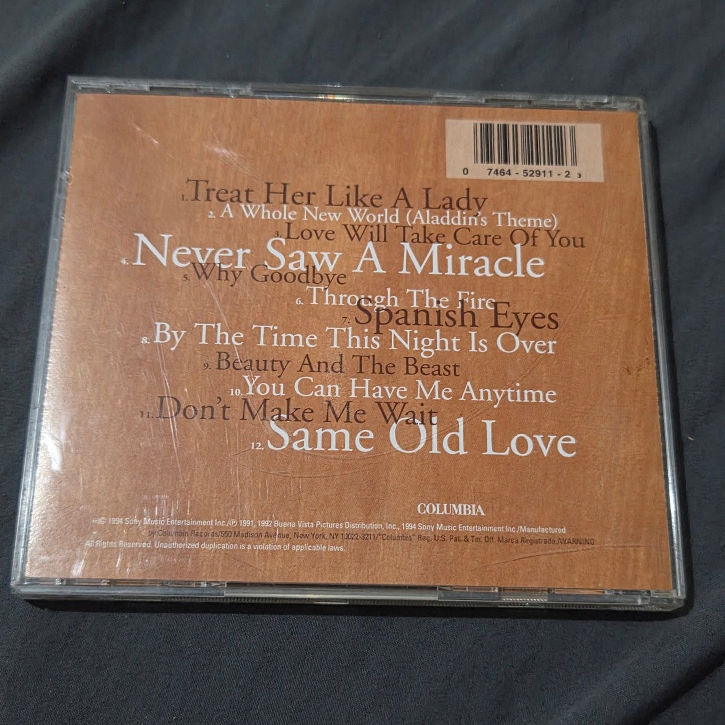 Vtg 1994 Peabo Bryson THROUGH THE FIRE CD