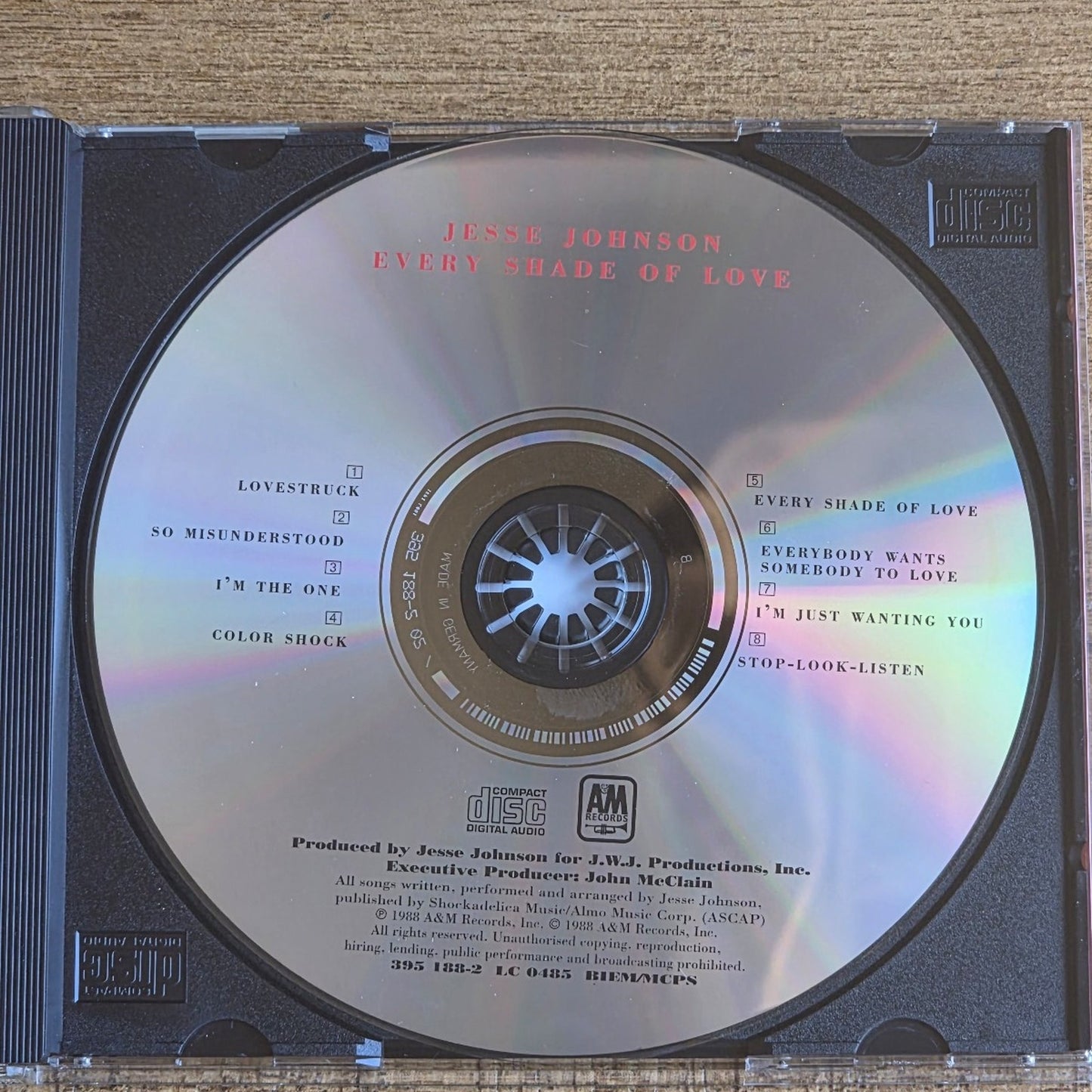 Vtg 1996 Jesse Johnson EVERY SHADE OF LOVE CD (GERMAN IMPORT)
