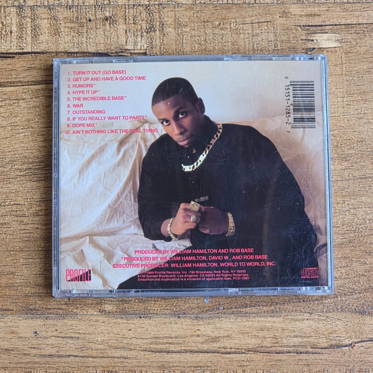 Vtg 1989 ROB BASE THE INCREDIBLE BASE CD RAP HIP HOP