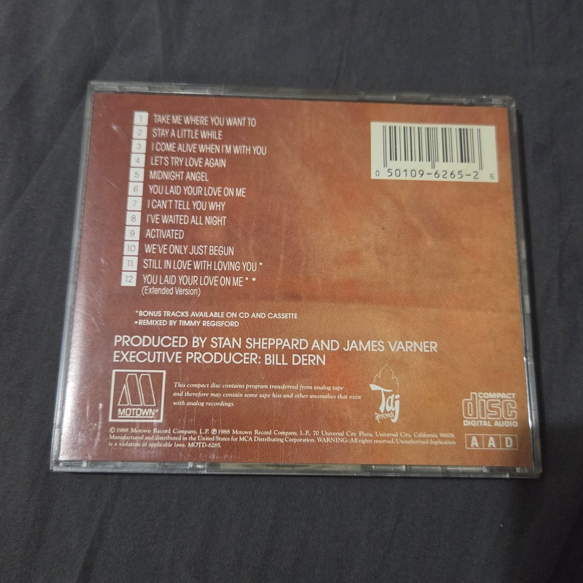 Vtg 1988 Gerald Alston Self Titled CD