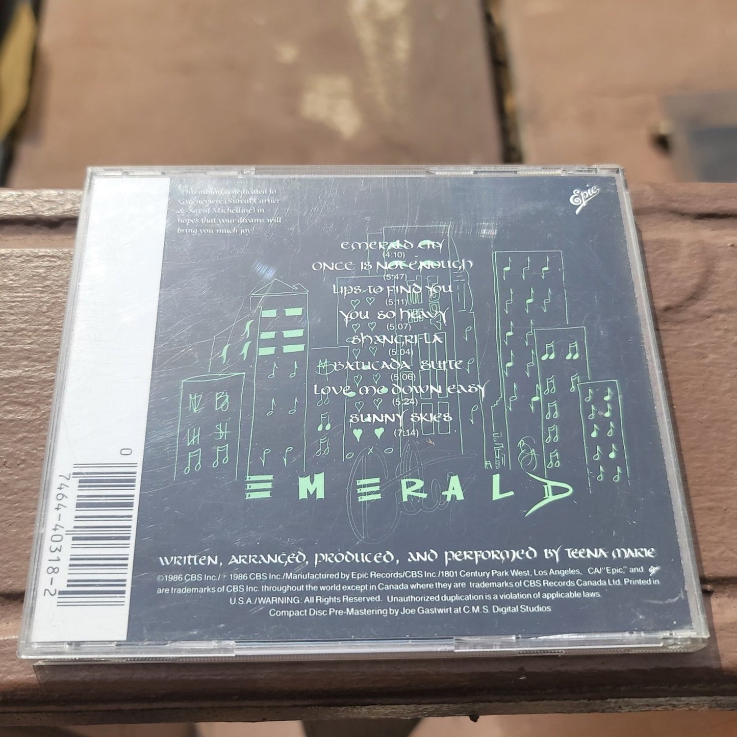 Vtg 1986 Teena Marie EMERALD CITY CD