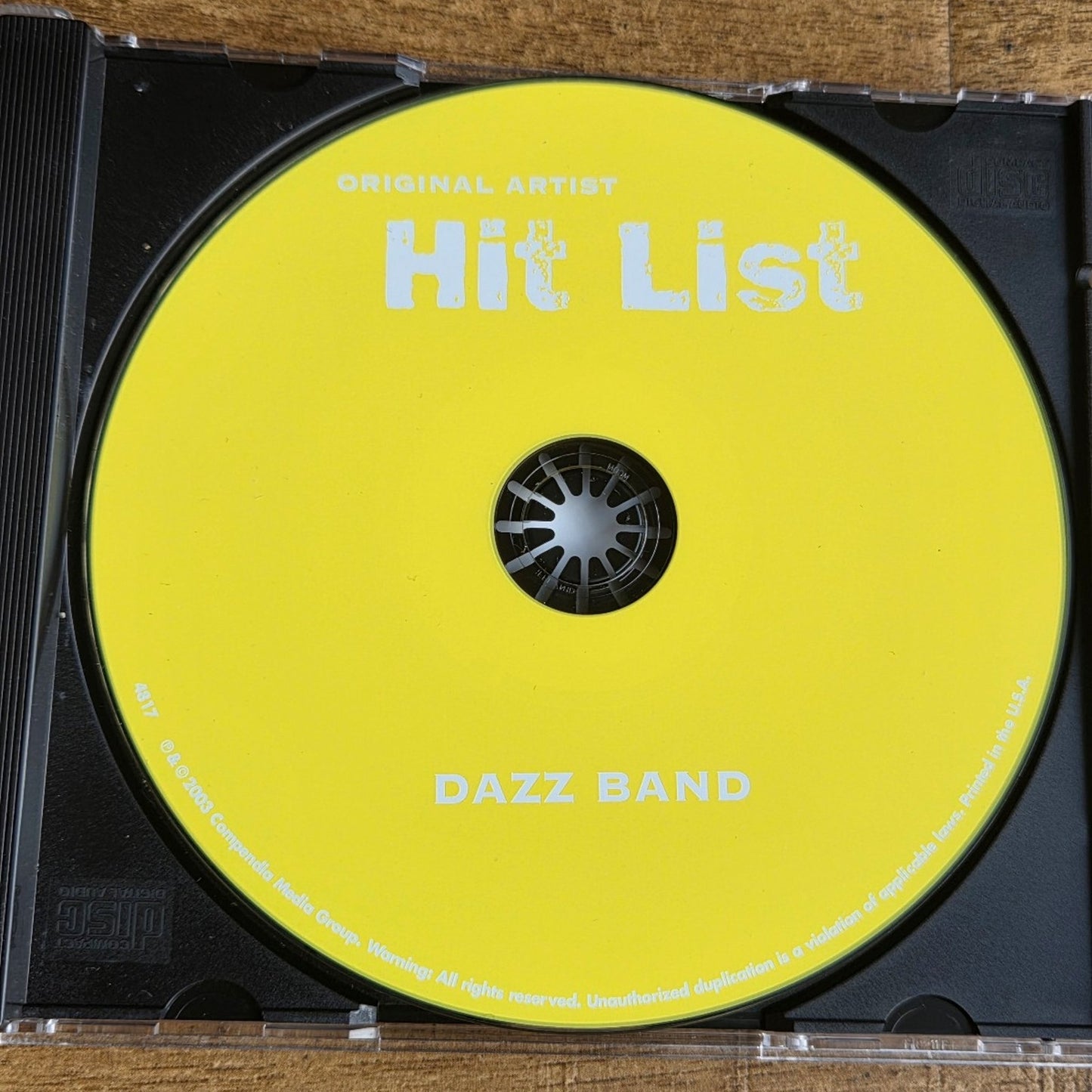 Vtg 2003 DAZZ BAND ORIGINAL ARTIST HIT LIST CD