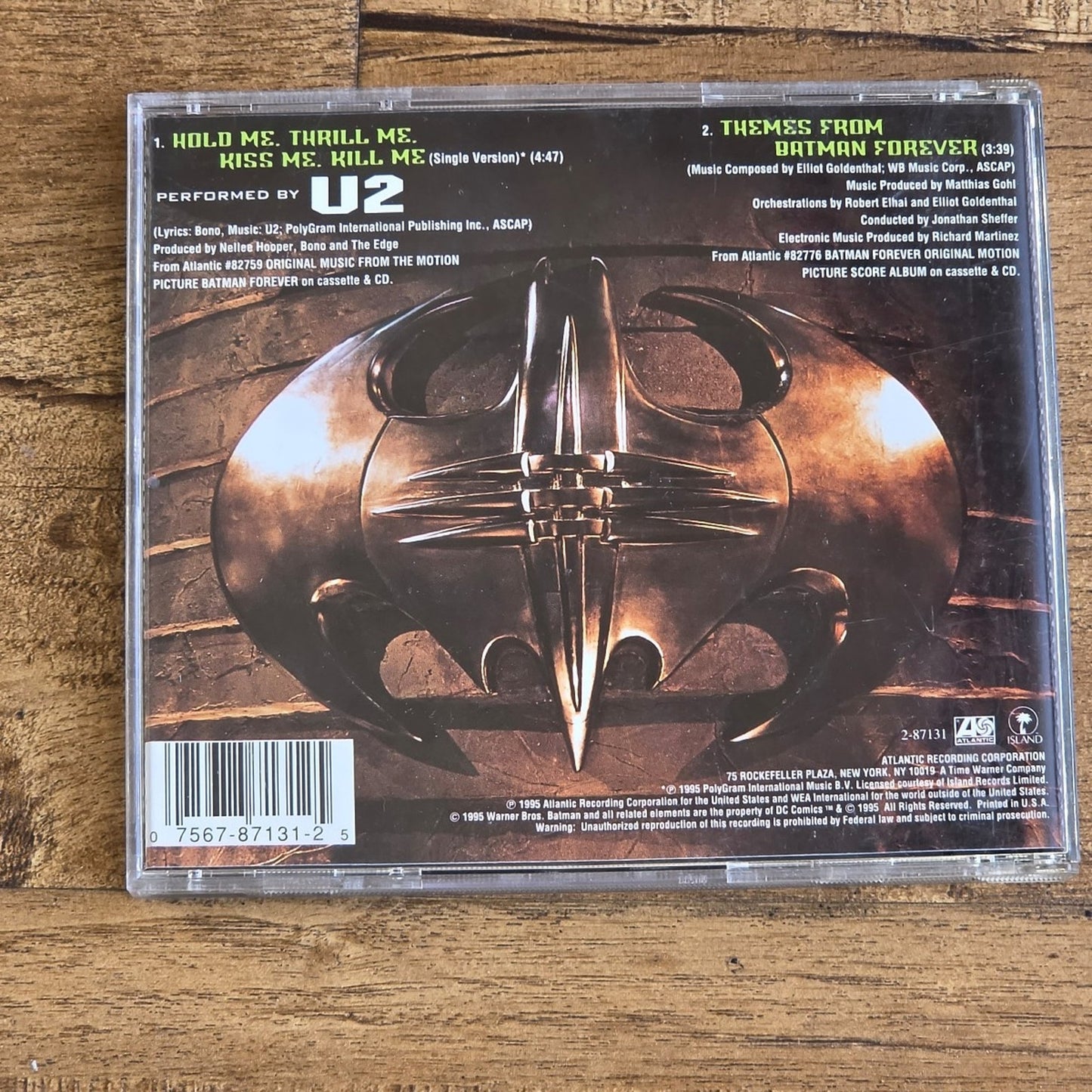 Vtg 1995 U2 BATMAN FOREVER Maxi Single CD