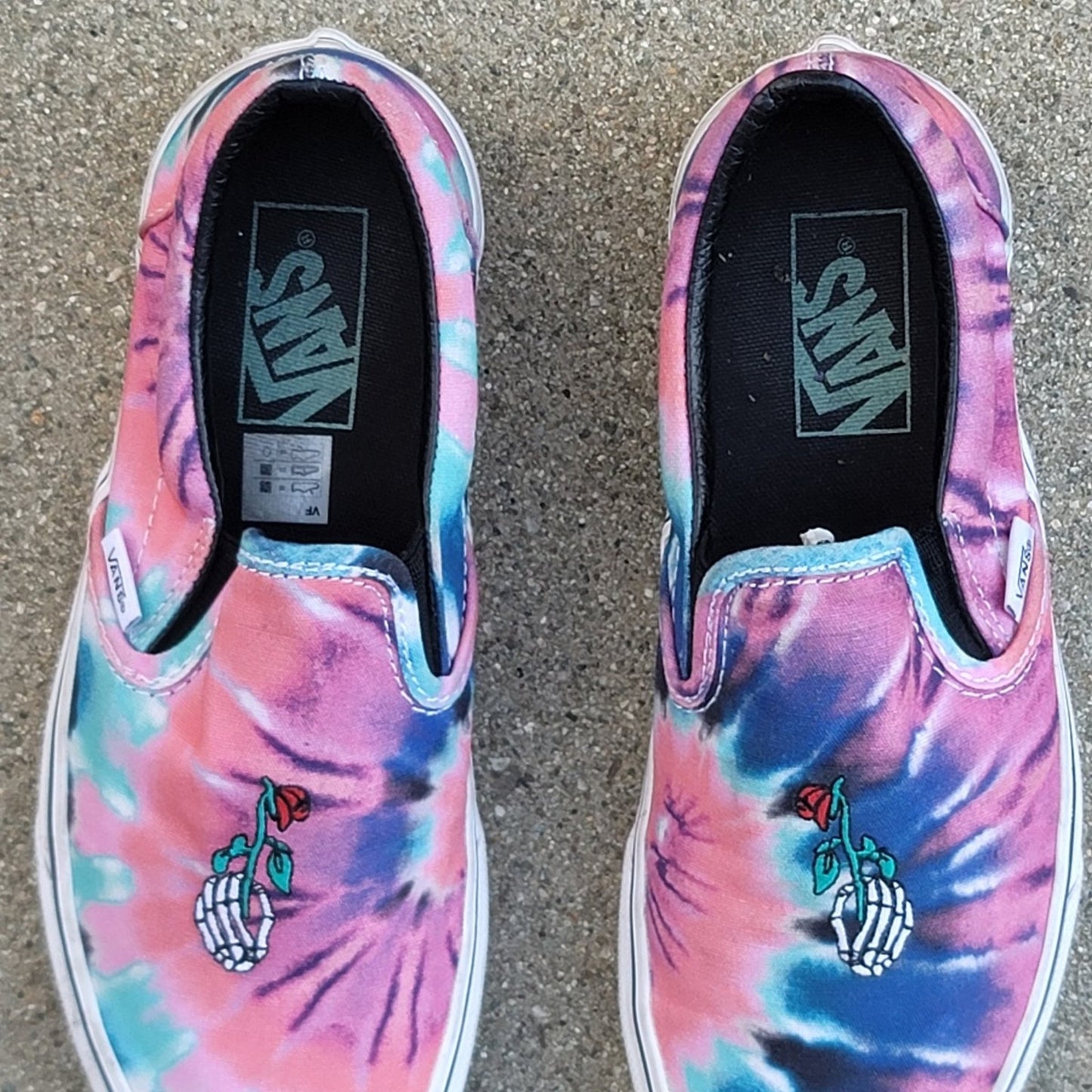VANS Jerry Garcia Grateful Dead Tie Dye Slip On Unisex Shoes