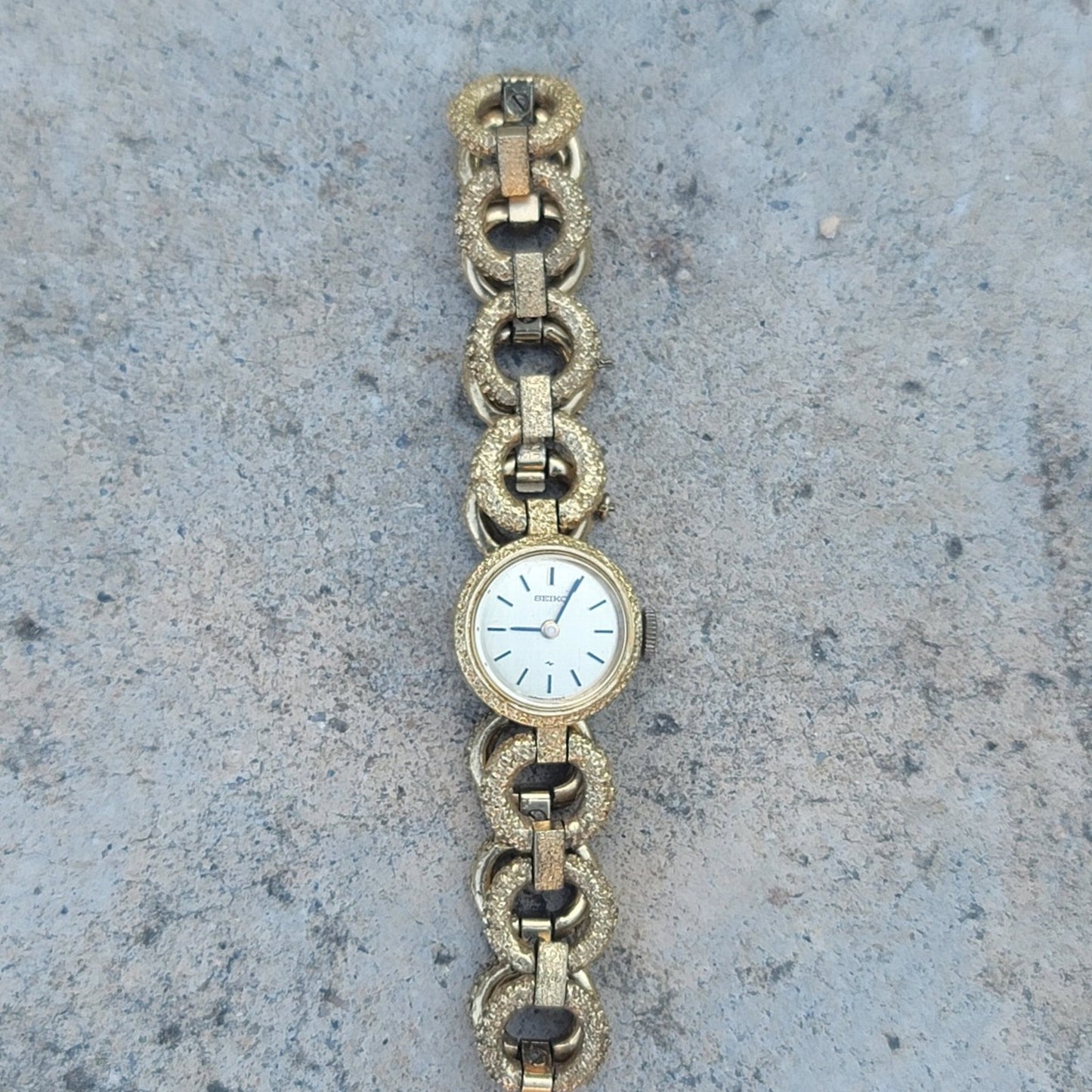 Vtg Seiko Gold Tone Automatic Wind-up Watch