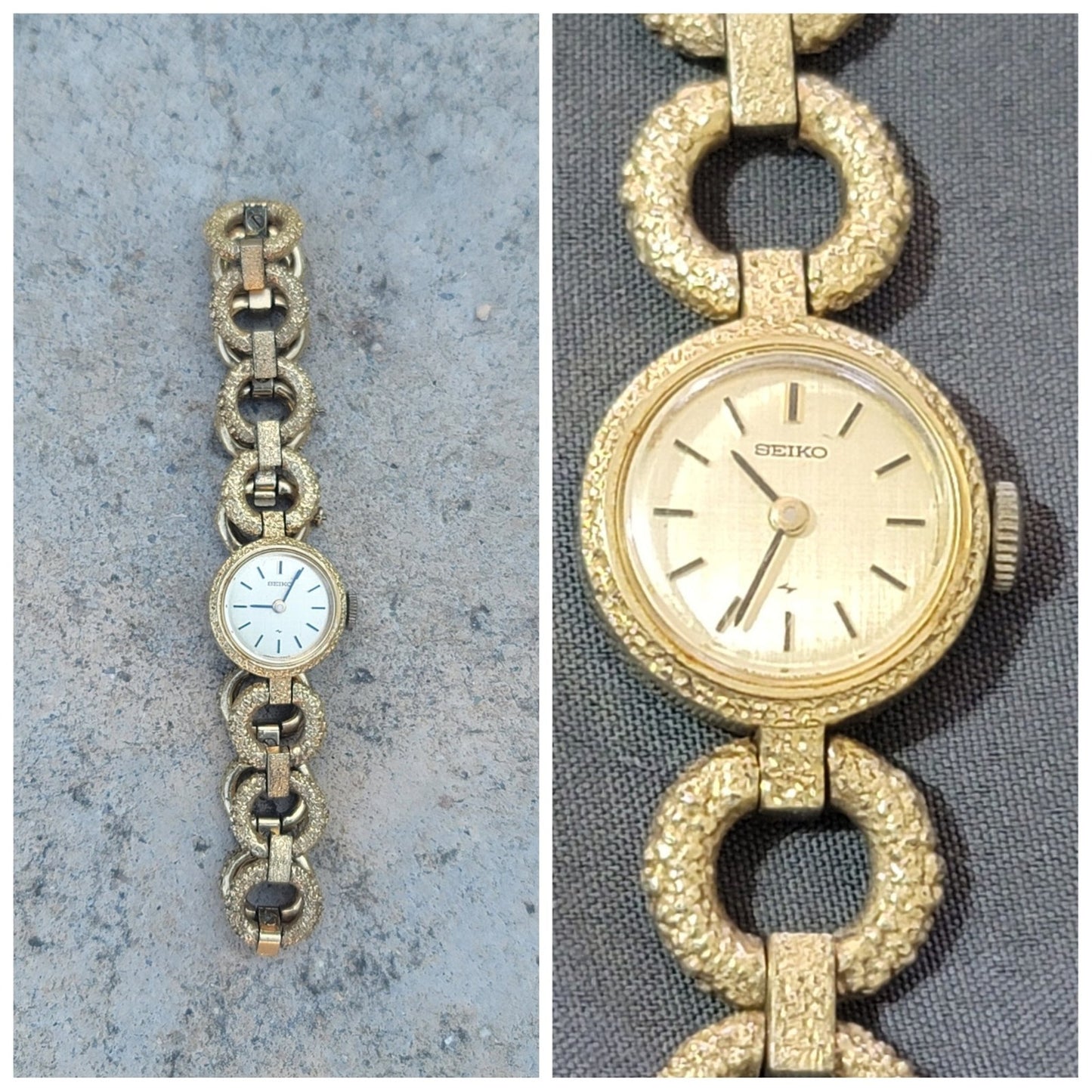 Vtg Seiko Gold Tone Automatic Wind-up Watch