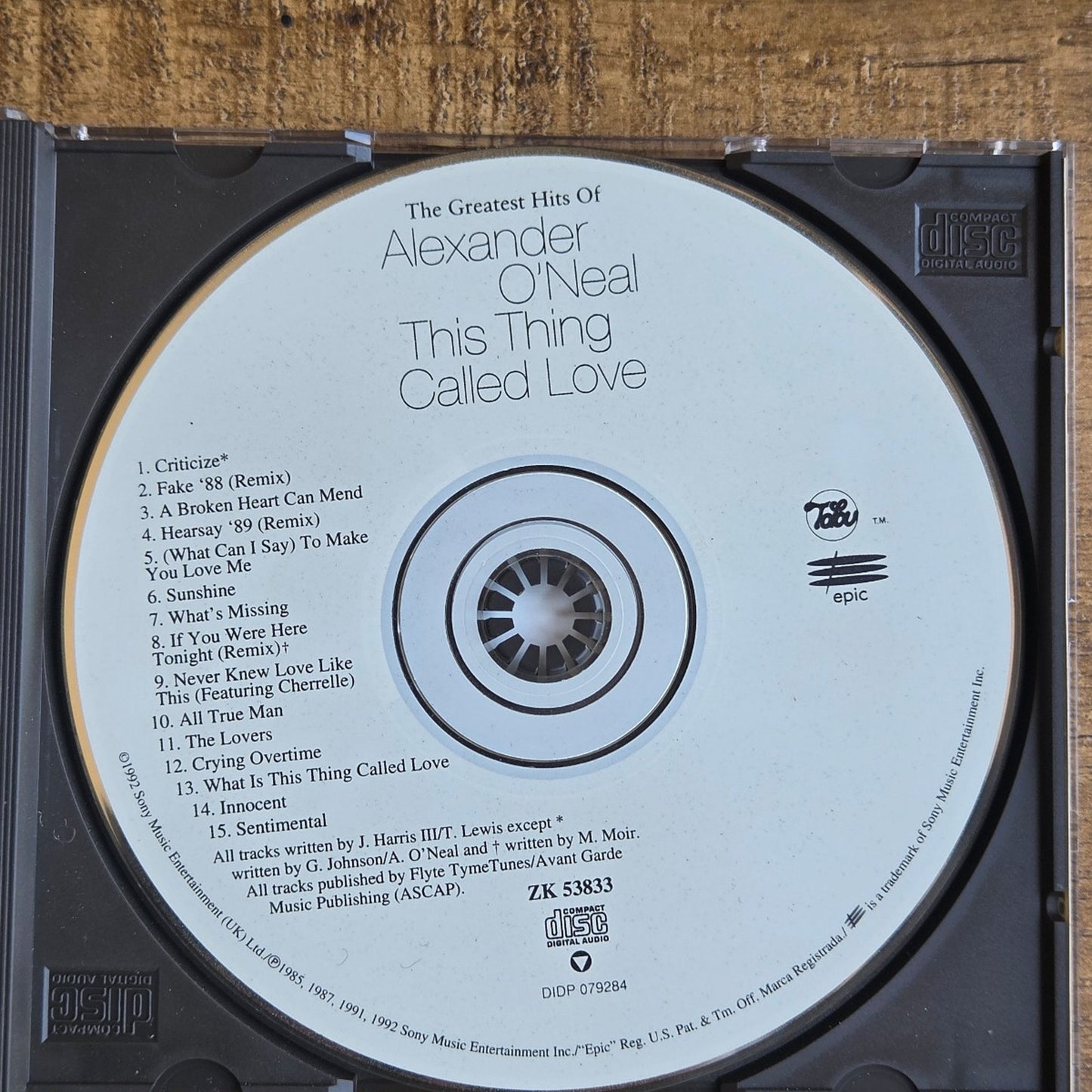 Vtg 1992 Alexander O'Neal THIS THING CALLED LOVE THE GREATEST HITS OF CD