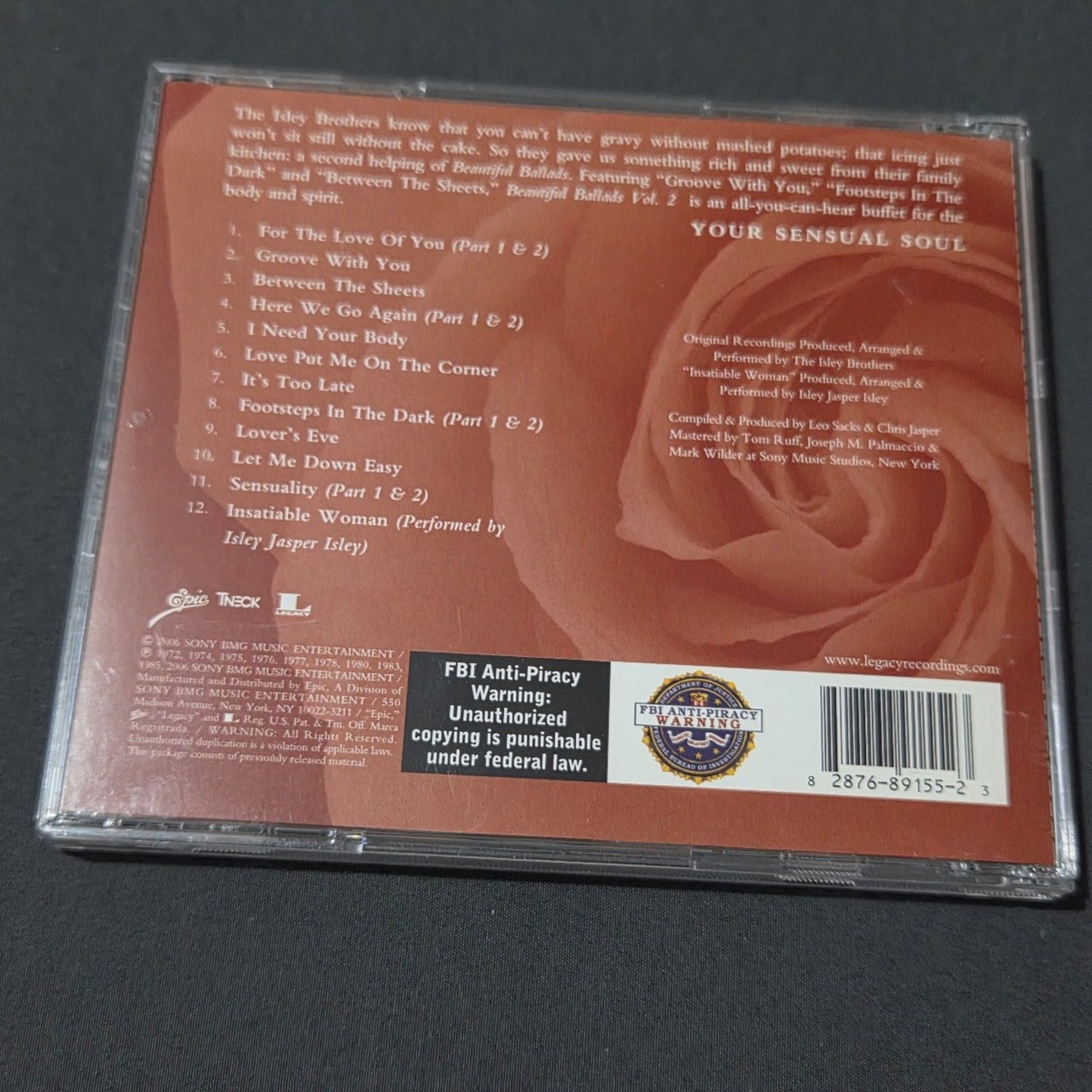 Vtg 2006 Beautiful Ballads THE ISLEY BROTHERS VOL. 2 CD