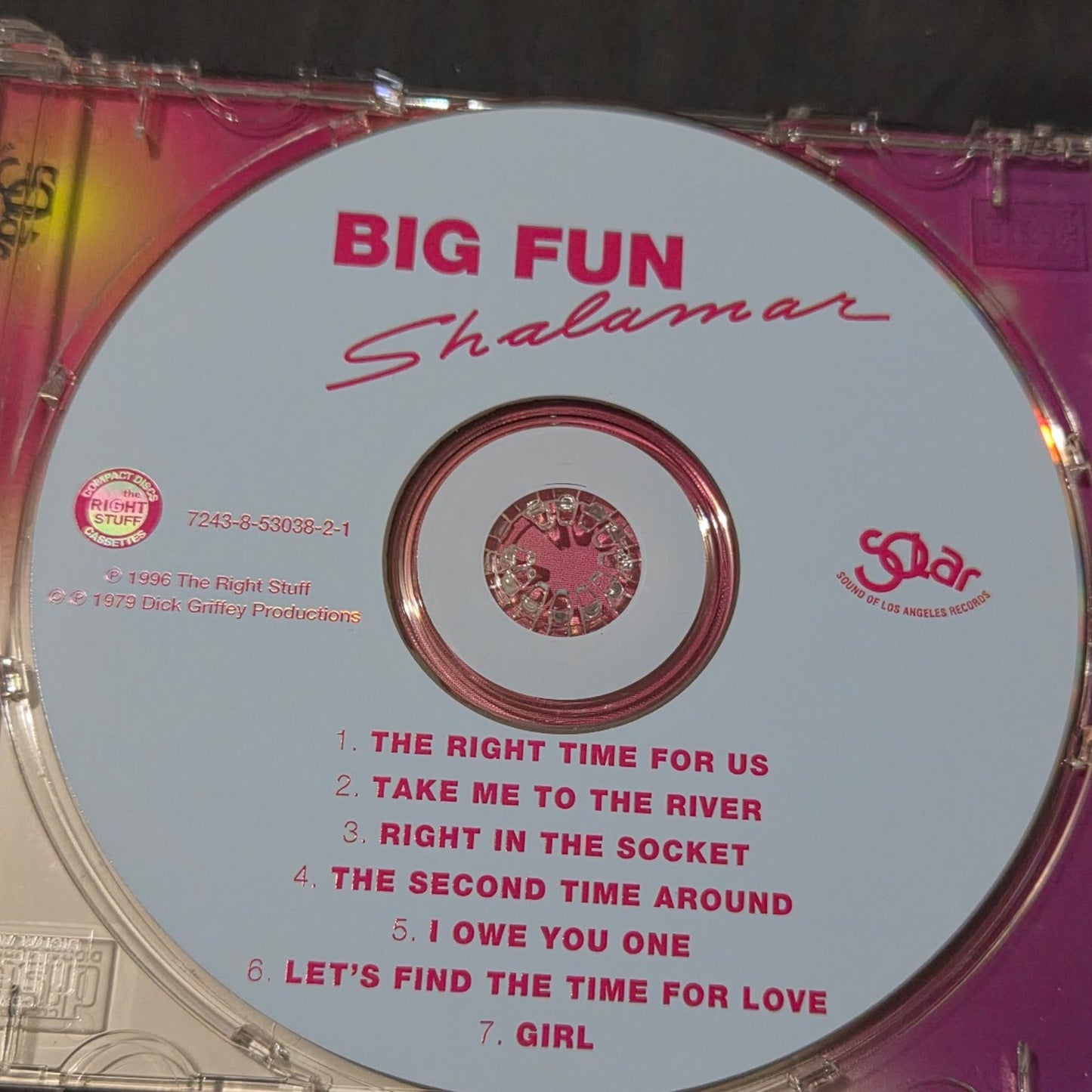 Vtg 1996 Shalamar Big Fun CD Hype Sticker