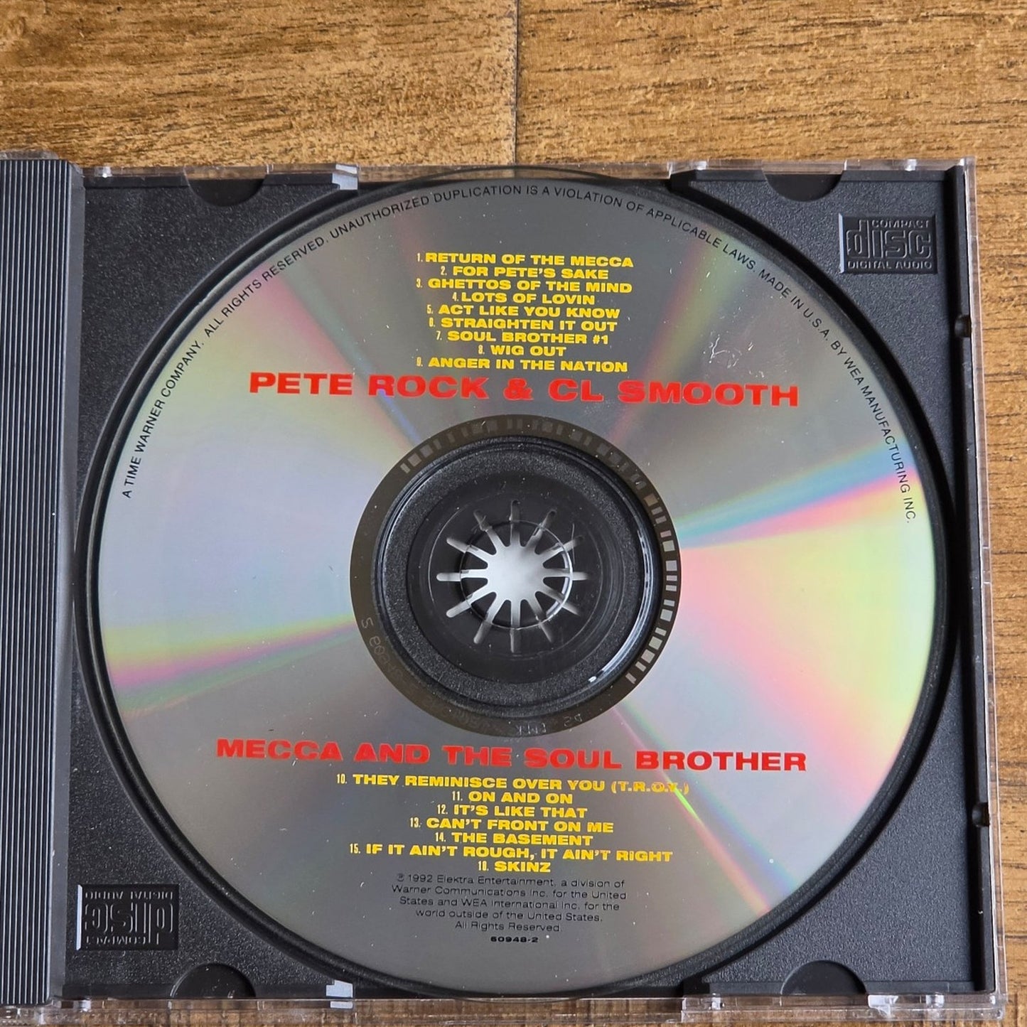 Vtg 1992 Pete Rock & CL Smooth MECCA AND THE SOUL BROTHER CD RAP HIP HOP