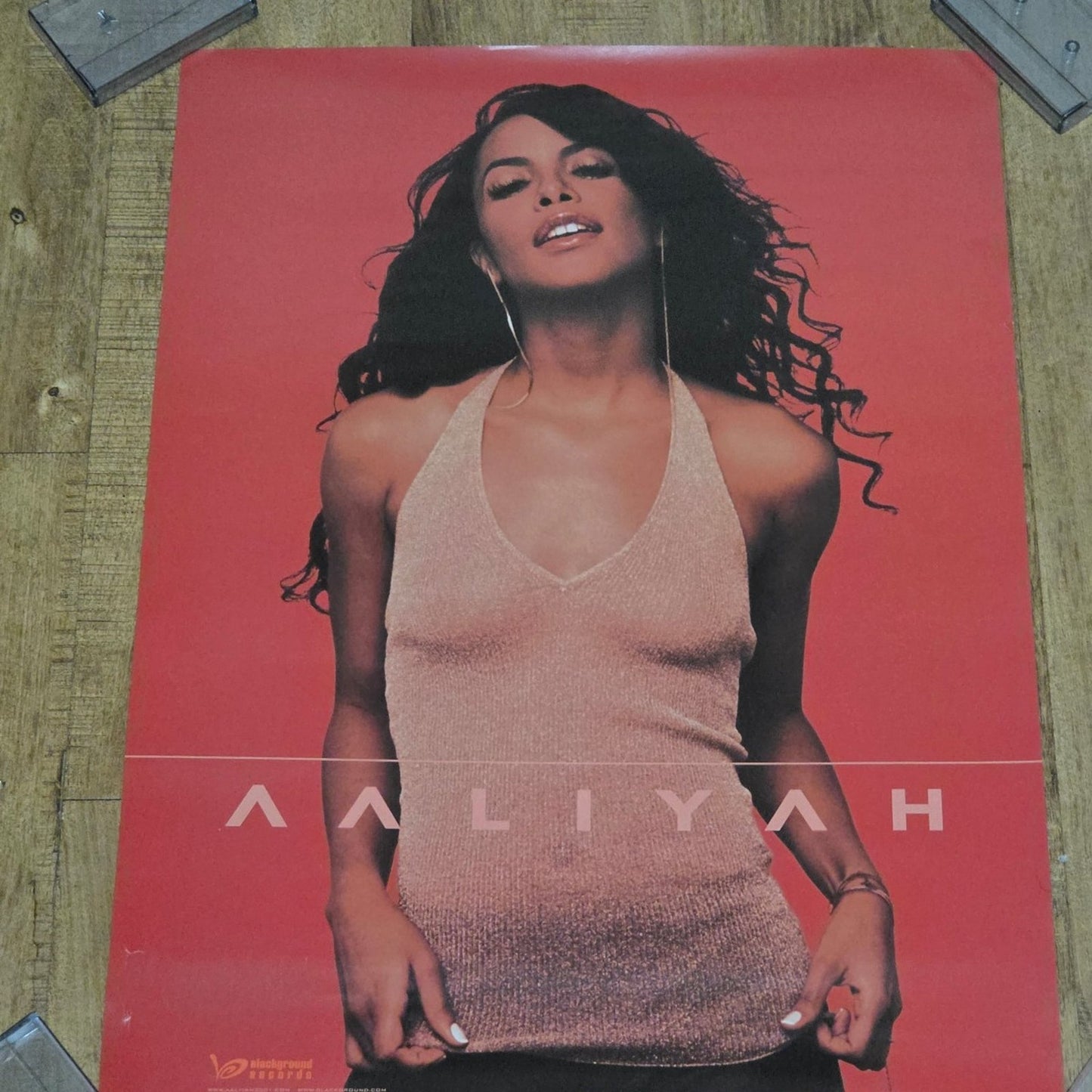 Vtg 2001 Aaliyah Double-sided Promo Poster