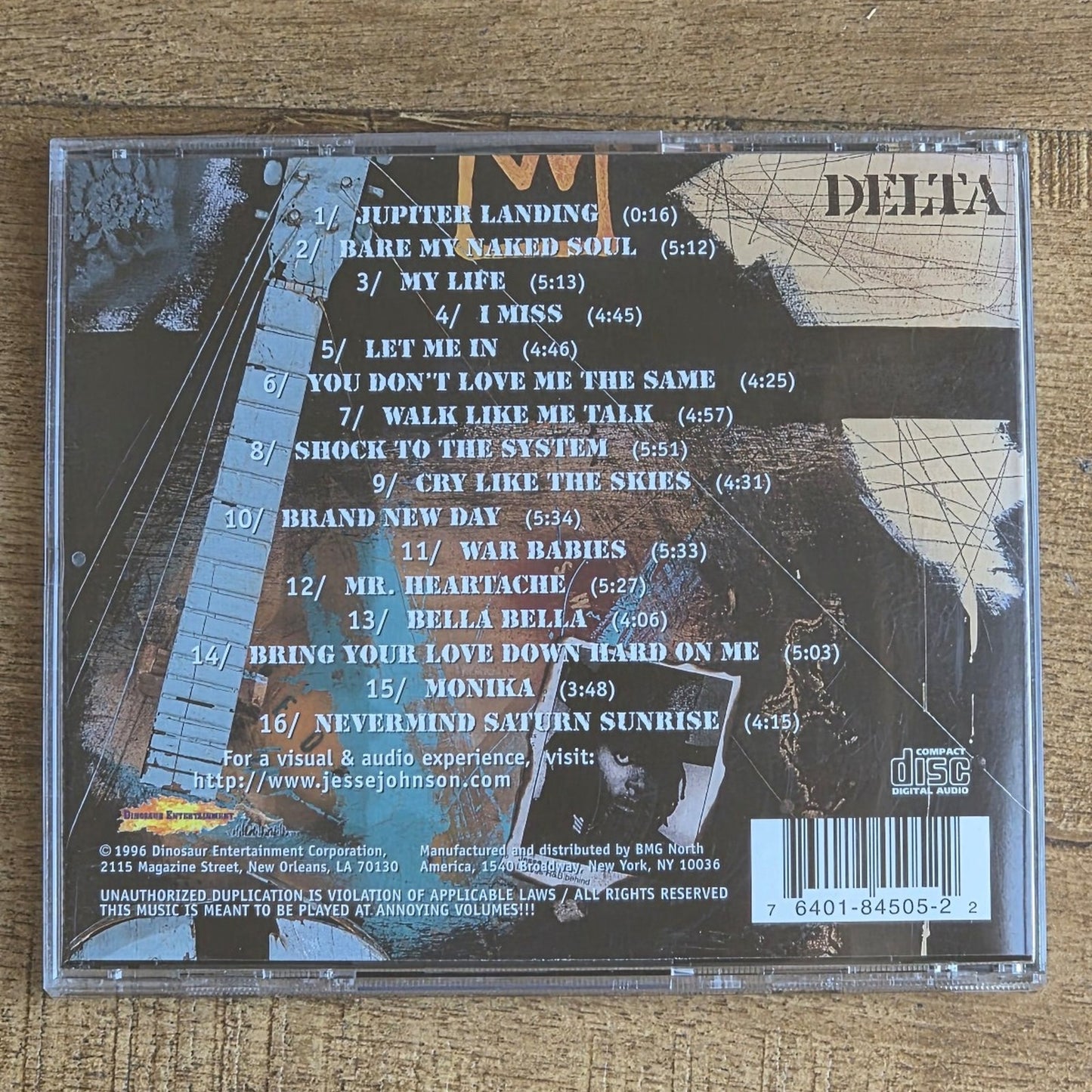 Vtg 1996 Jesse Johnson BARE MY NAKED SOUL CD