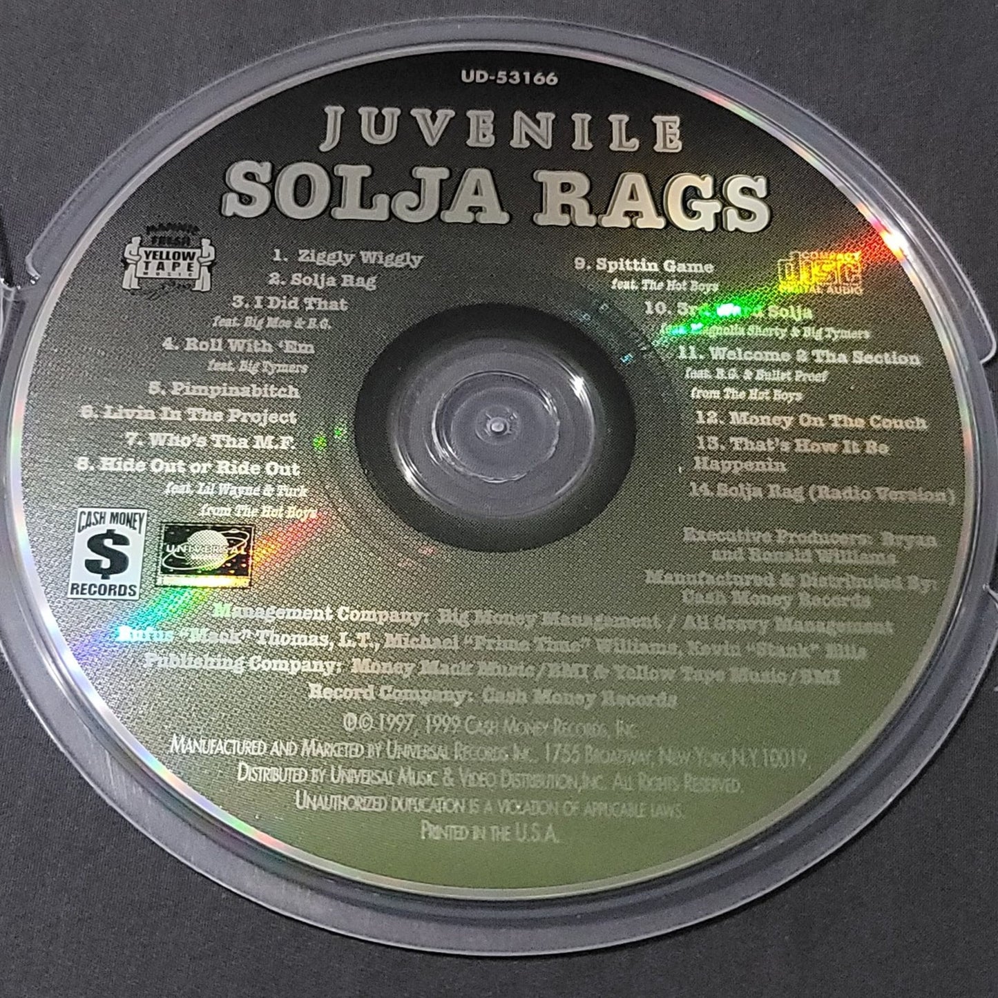 Vtg 1999 Juvenile SOLJA RAGS CD RAP HIP HOP