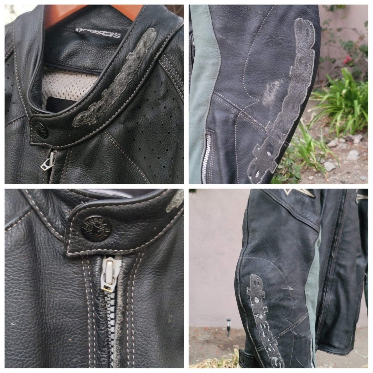 Vtg Alpinestars Padded Protective Motorcycle Leather Jacket