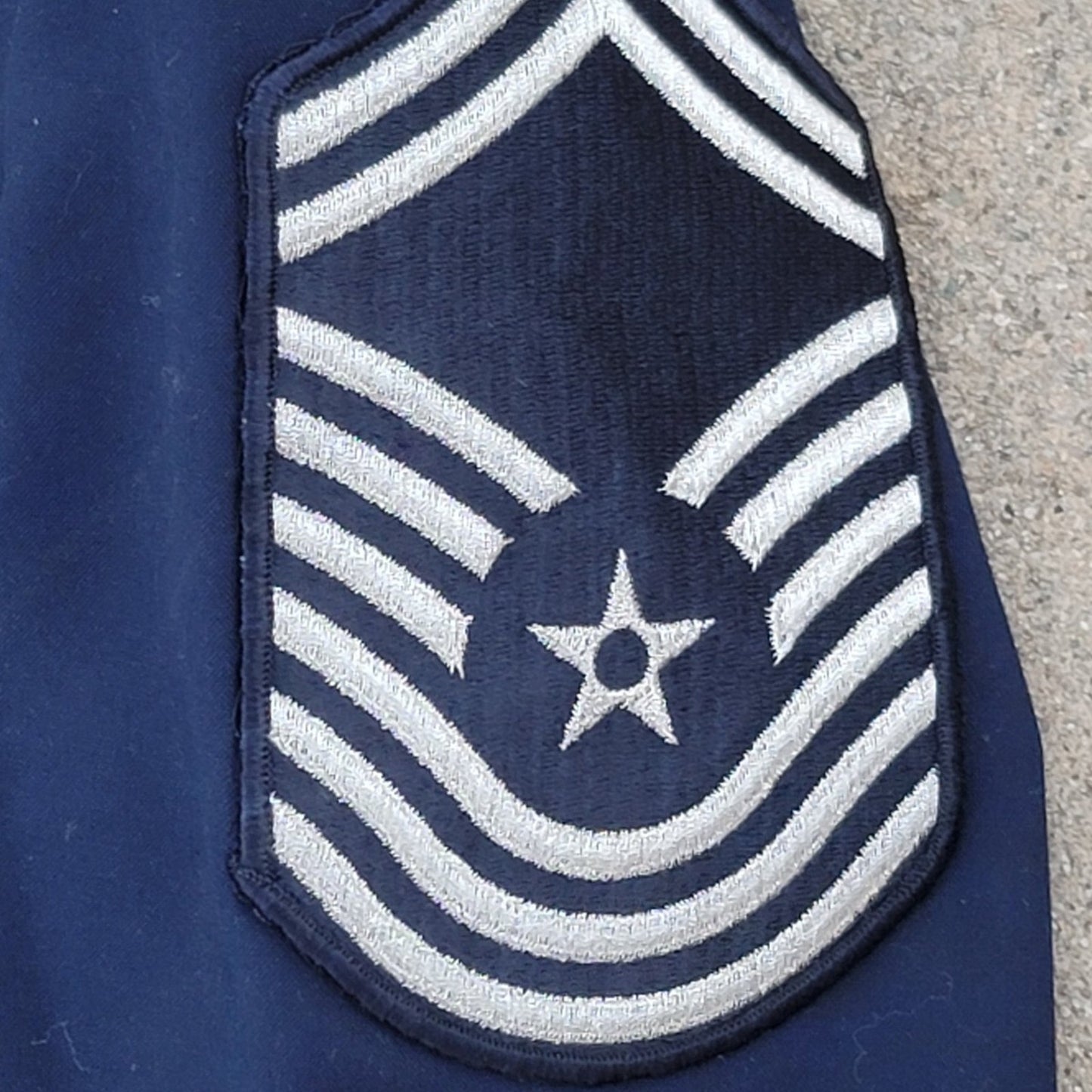 Vtg 1980s US Air Force Chief Master Sergeant Cropped  Military Jacket