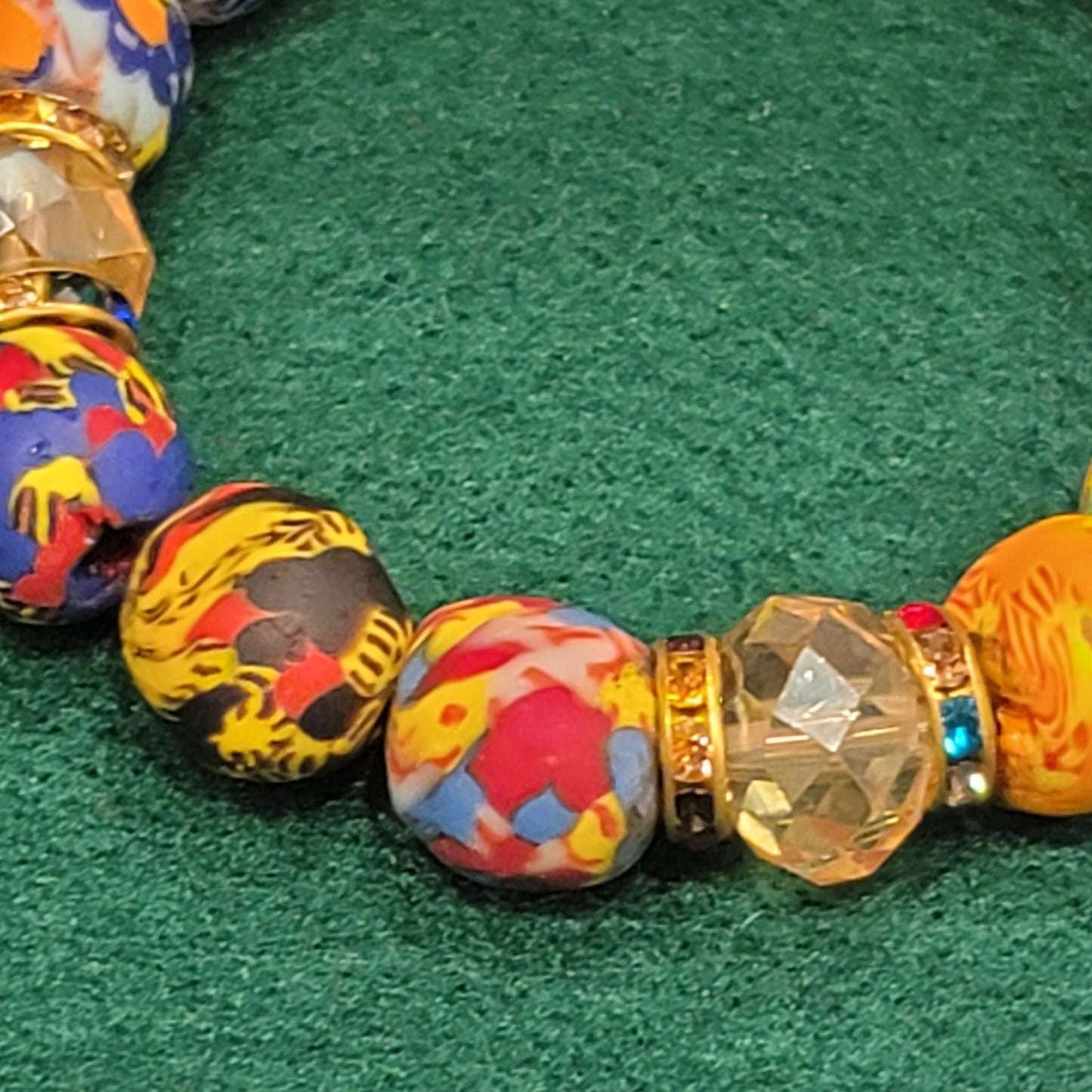 West African Ghanaian Handmade Custom Beaded Colorful Bracelet