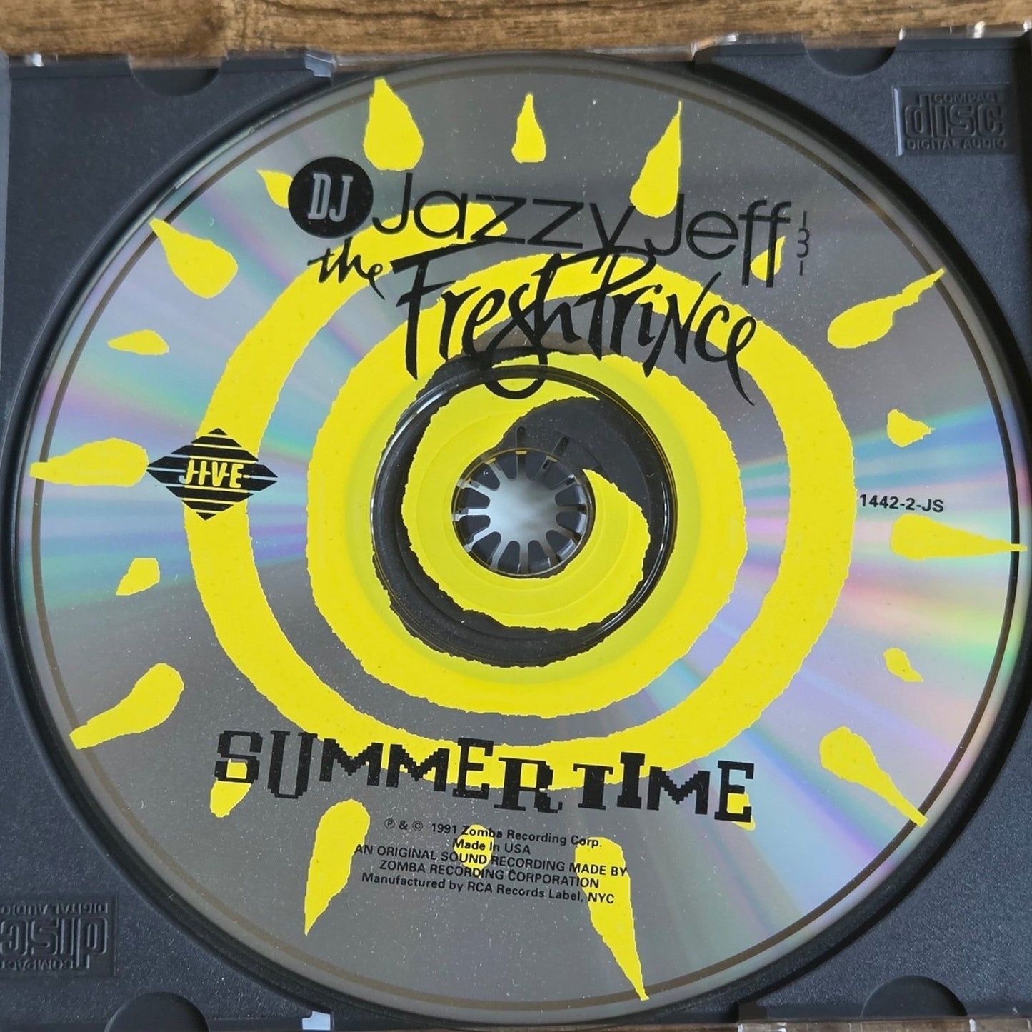 Vtg 1991 DJ Jazzy Jeff & The Fresh Prince SUMMERTIME Maxi Single CD RAP HIP HOP