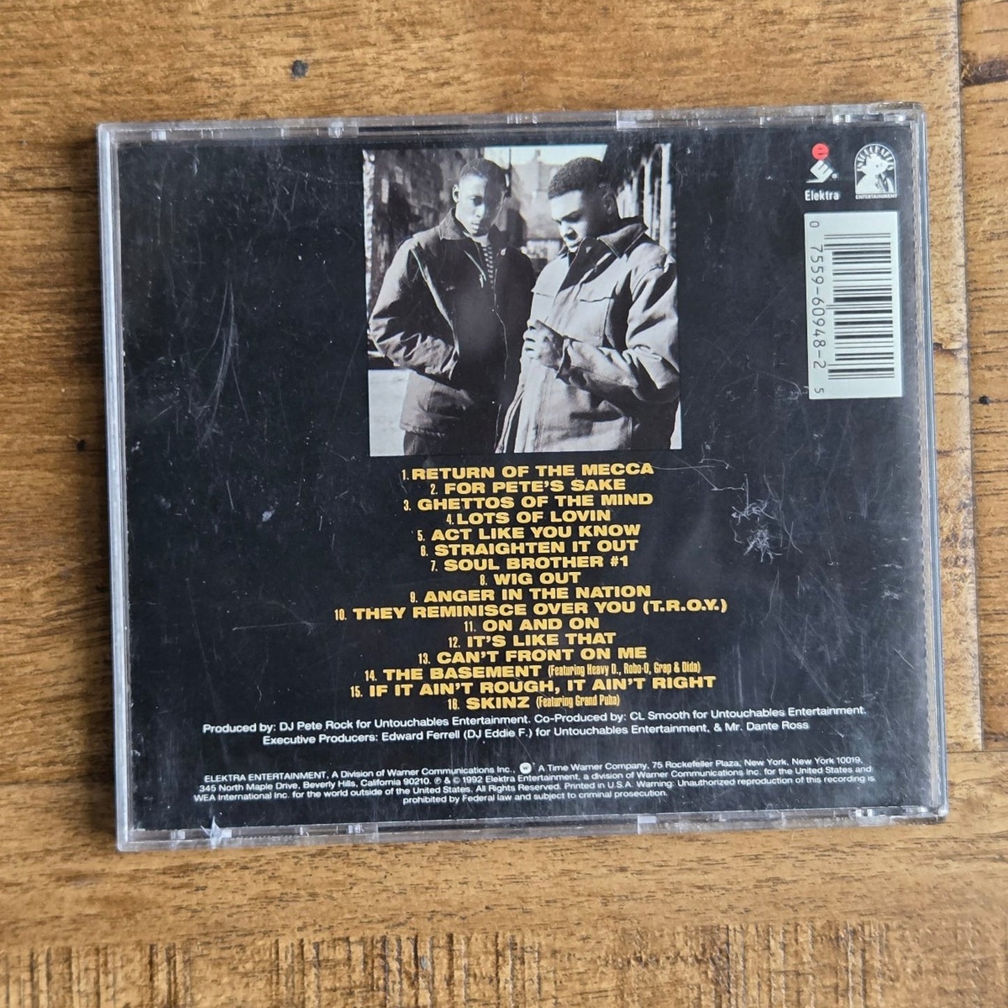 Vtg 1992 Pete Rock & CL Smooth MECCA AND THE SOUL BROTHER CD RAP HIP HOP