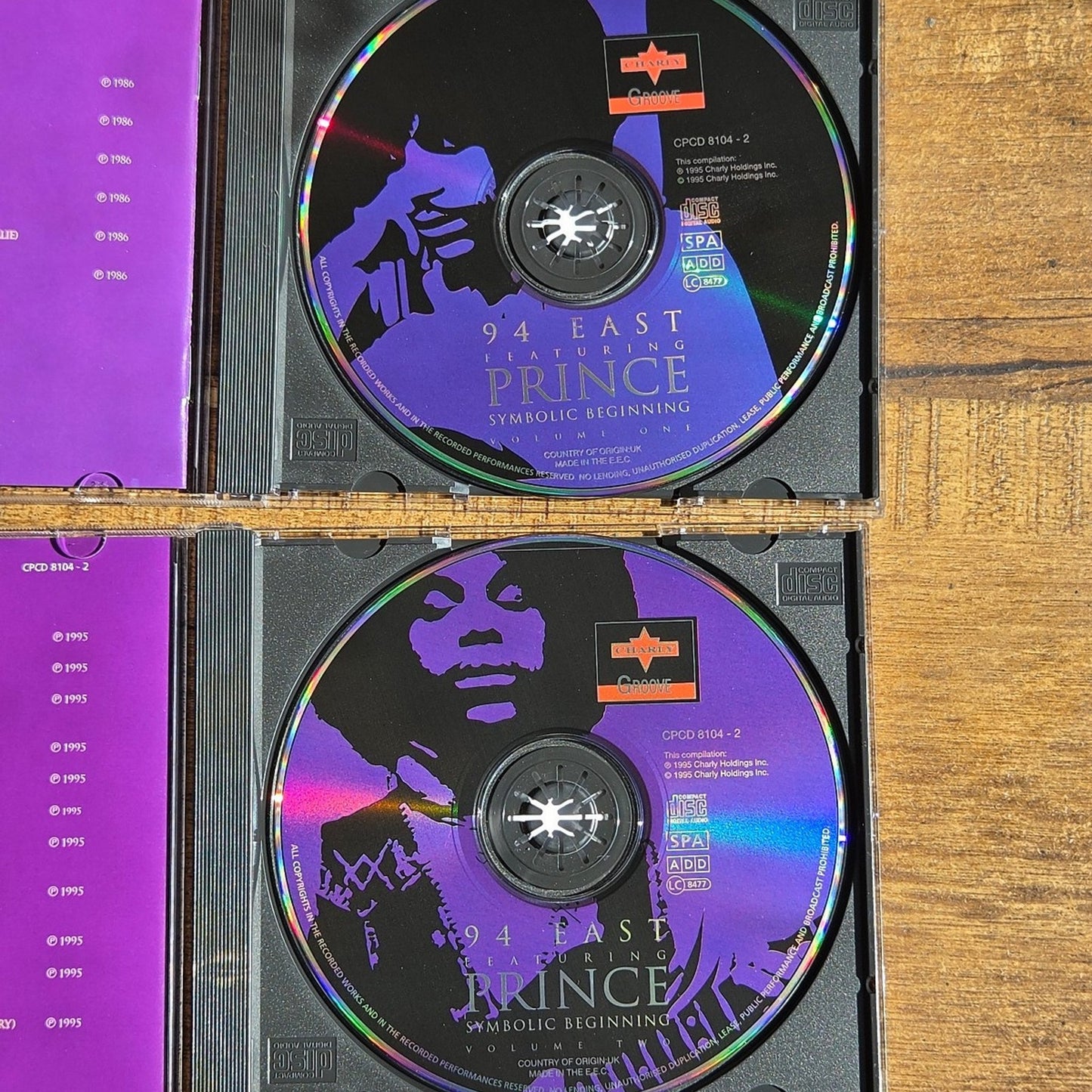 Vtg 1995 94 East feat Prince Symbolic Beginning CD Set