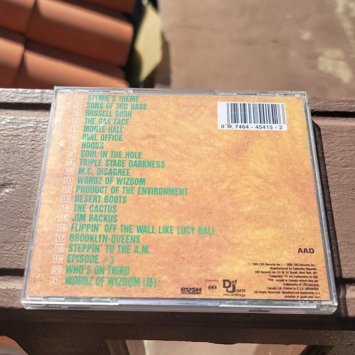 Vtg 1989 3rd Bass The Cactus Cee/d CD