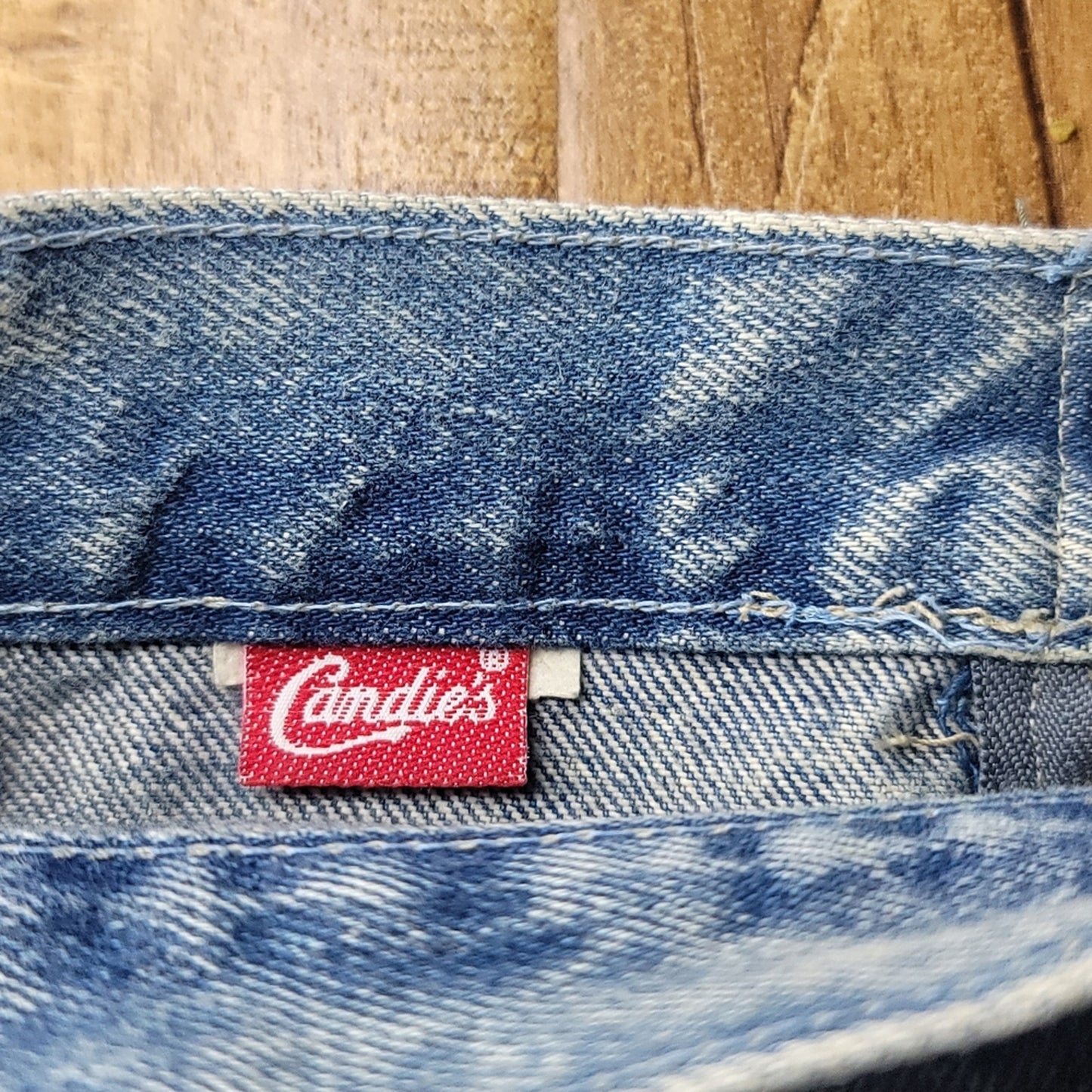 Vtg Candie's Acid Washed Denim Pencil Skirt
