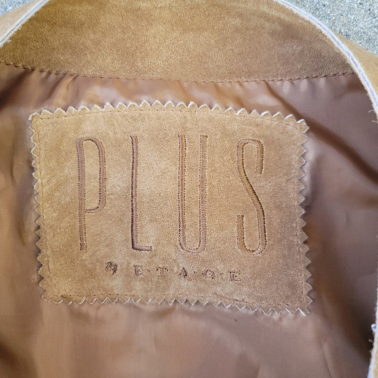 Vtg PLUS Brown Suede Leather Fringe Jacket