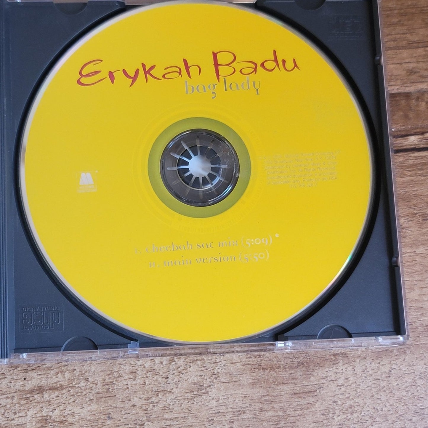 Vtg 2000 Erykah Badu BAG LADY CD Single