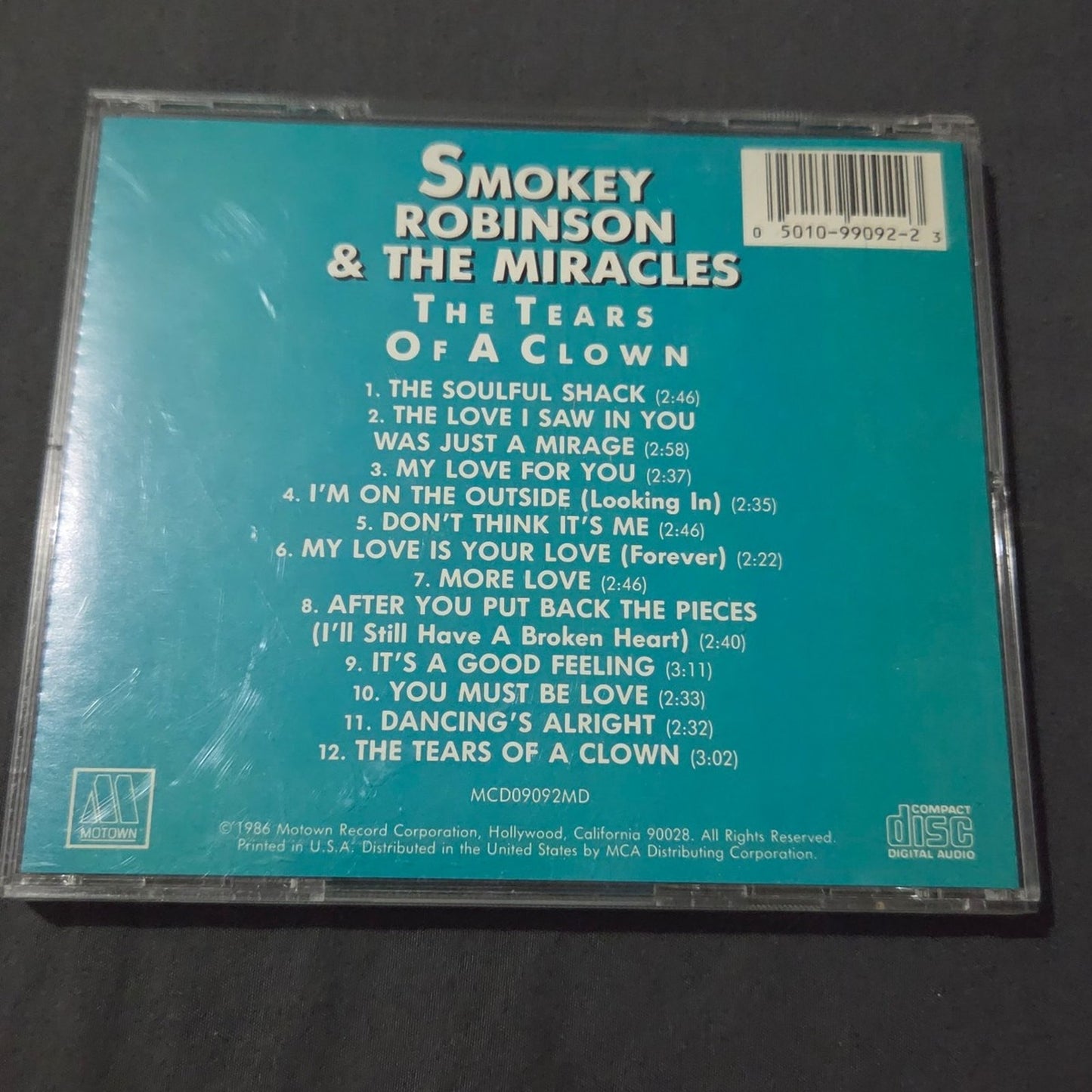 Vtg 1986 Smokey Robinson & The Miracles THE TEARS OF A CLOWN CD (JAPAN IMPORT)