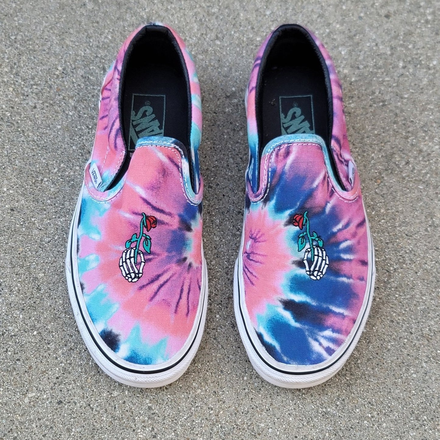 VANS Jerry Garcia Grateful Dead Tie Dye Slip On Unisex Shoes