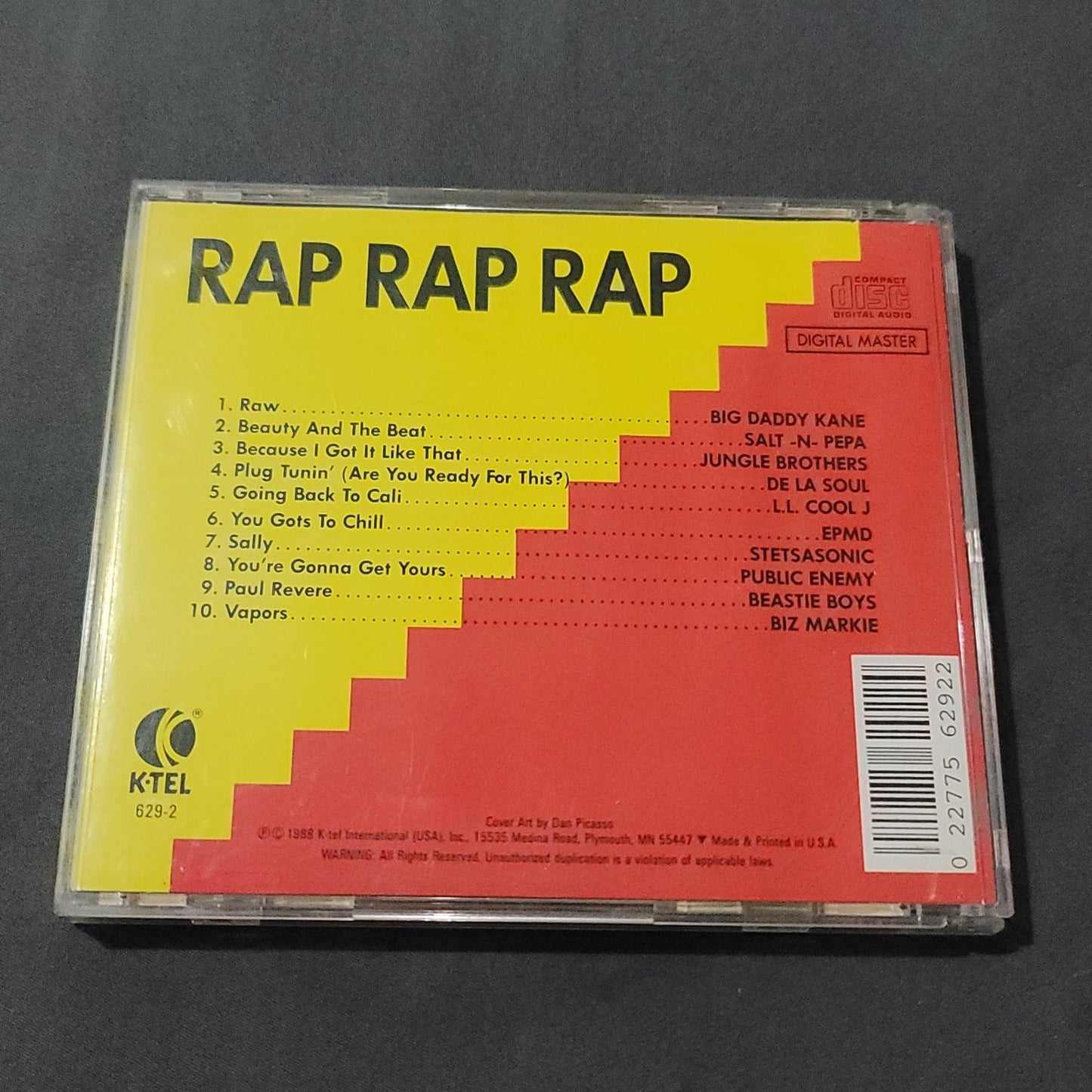 Vtg 1988 RAP RAP RAP Compilation CD Hip Hop