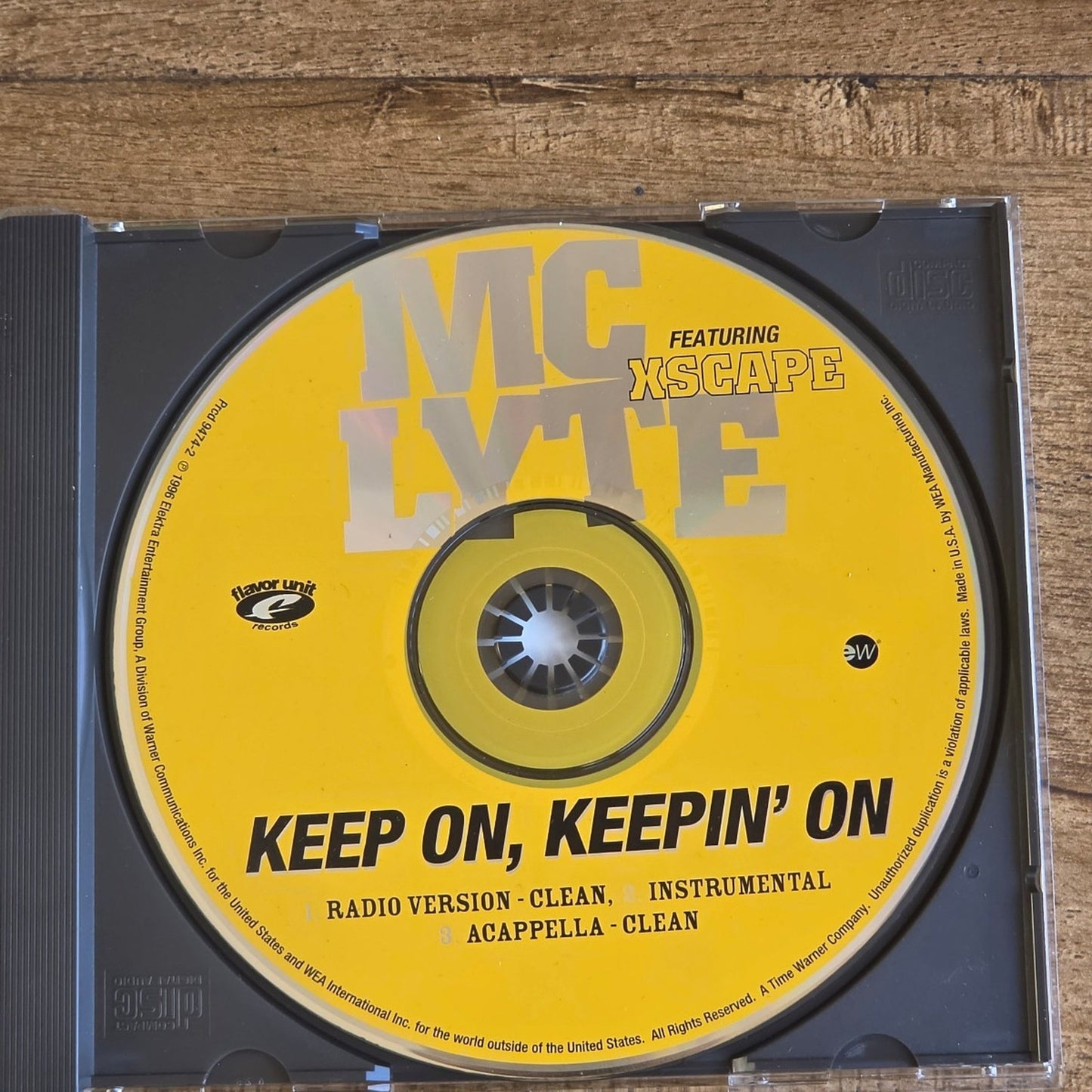 Vtg 1996 MC LYTE KEEP ON, KEEPIN' ON F/ XSCAPE MAXI SINGLE PROMO CD RAP HIP HOP