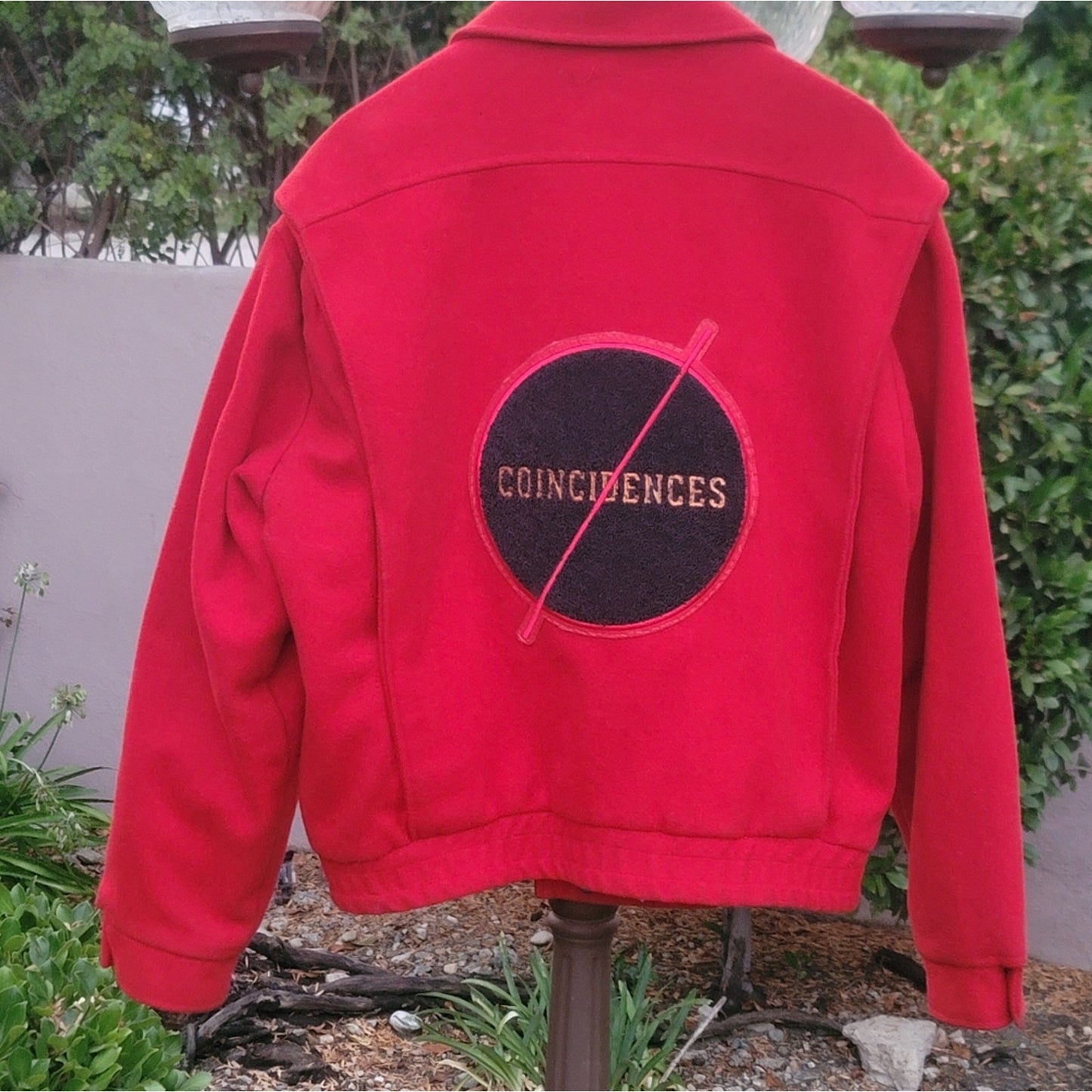 Continual Coincidences Brand Upcycled Vtg Wool Blend Bomber Jacket